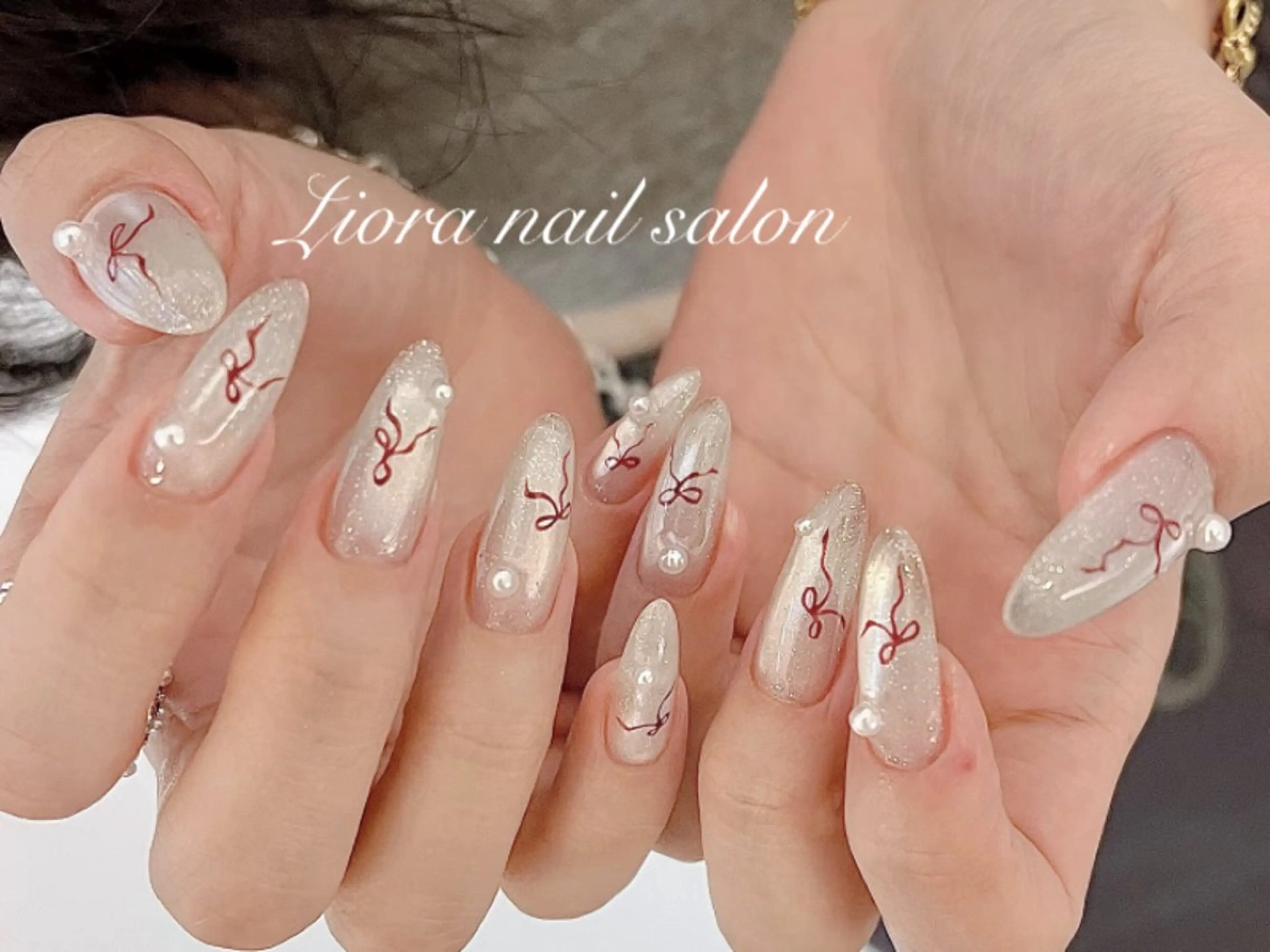 ネイル チークネイル フットネイル フレンチネイル ジェルネイル ガーリー Liora nail 1のネイルデザイン