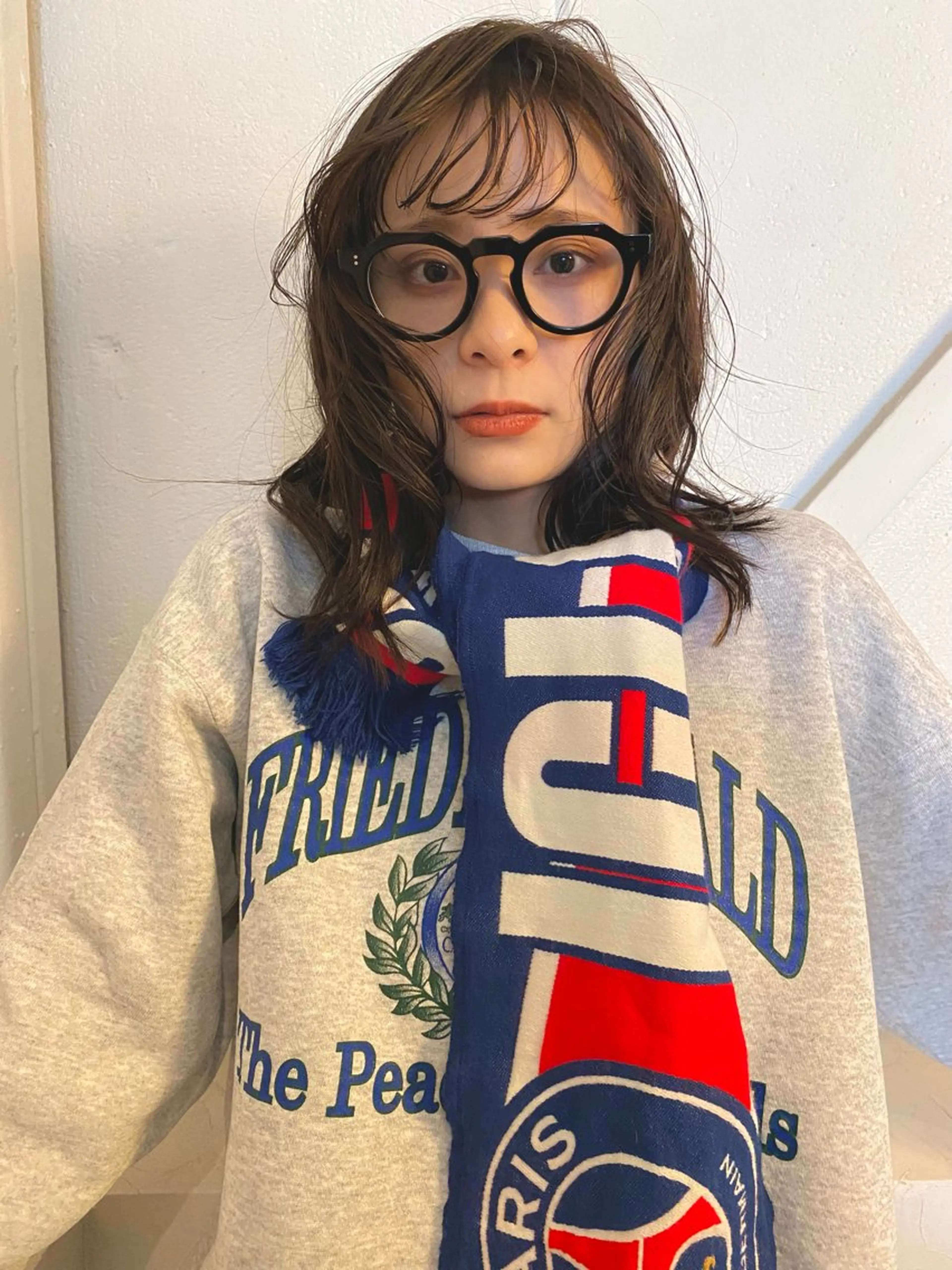 ミディアム カラー パーマ ミディアムパーマ ブラウンカラー ニュアンスパーマ 森貴裕/ベージュ/ パーマ/オリーブのヘアスタイル