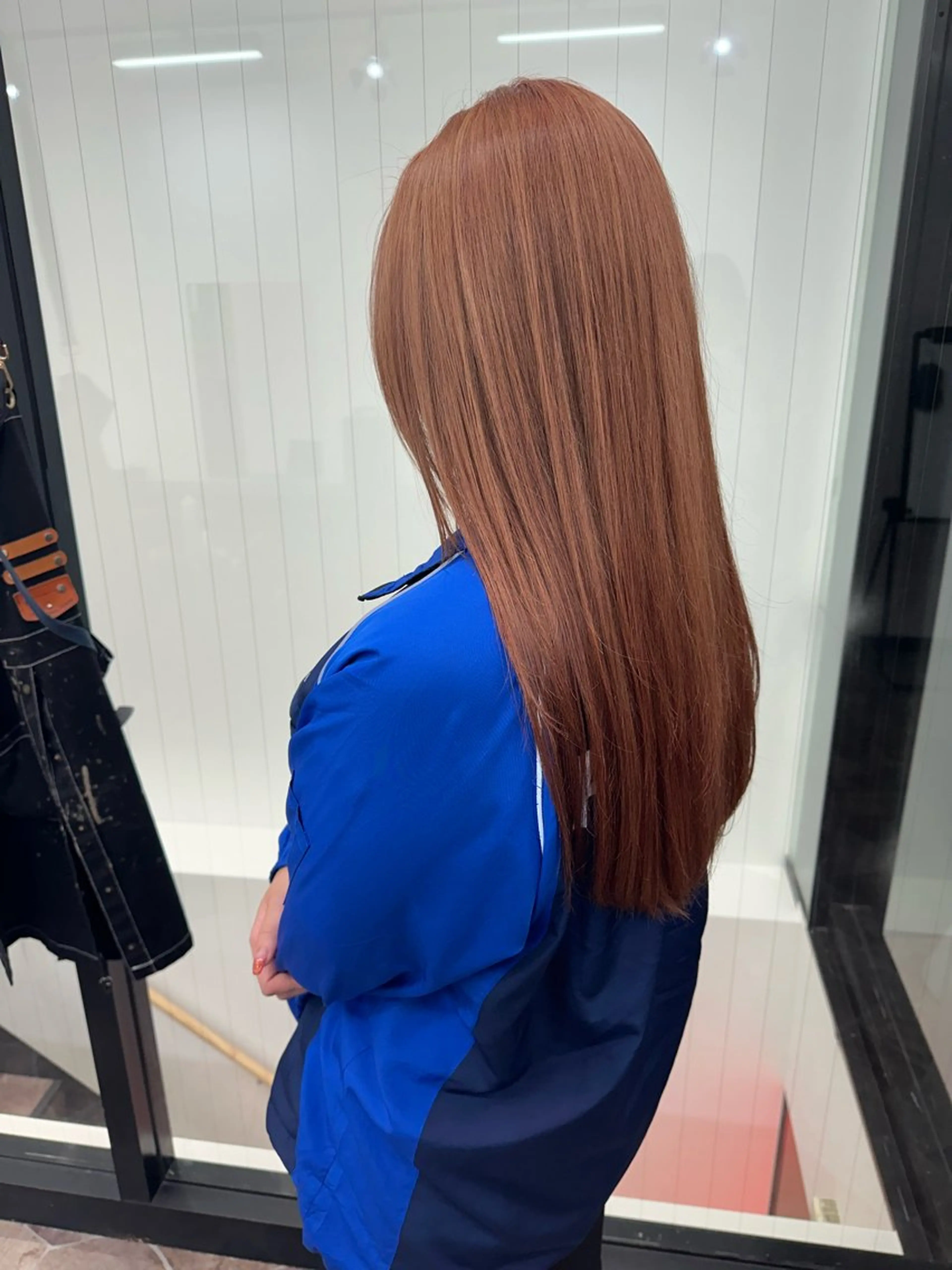 ロング ミストバング ハイライト 髪質改善 ヨシンモリ 韓国風ヘア HAIR SMILE COEURのヘアスタイル