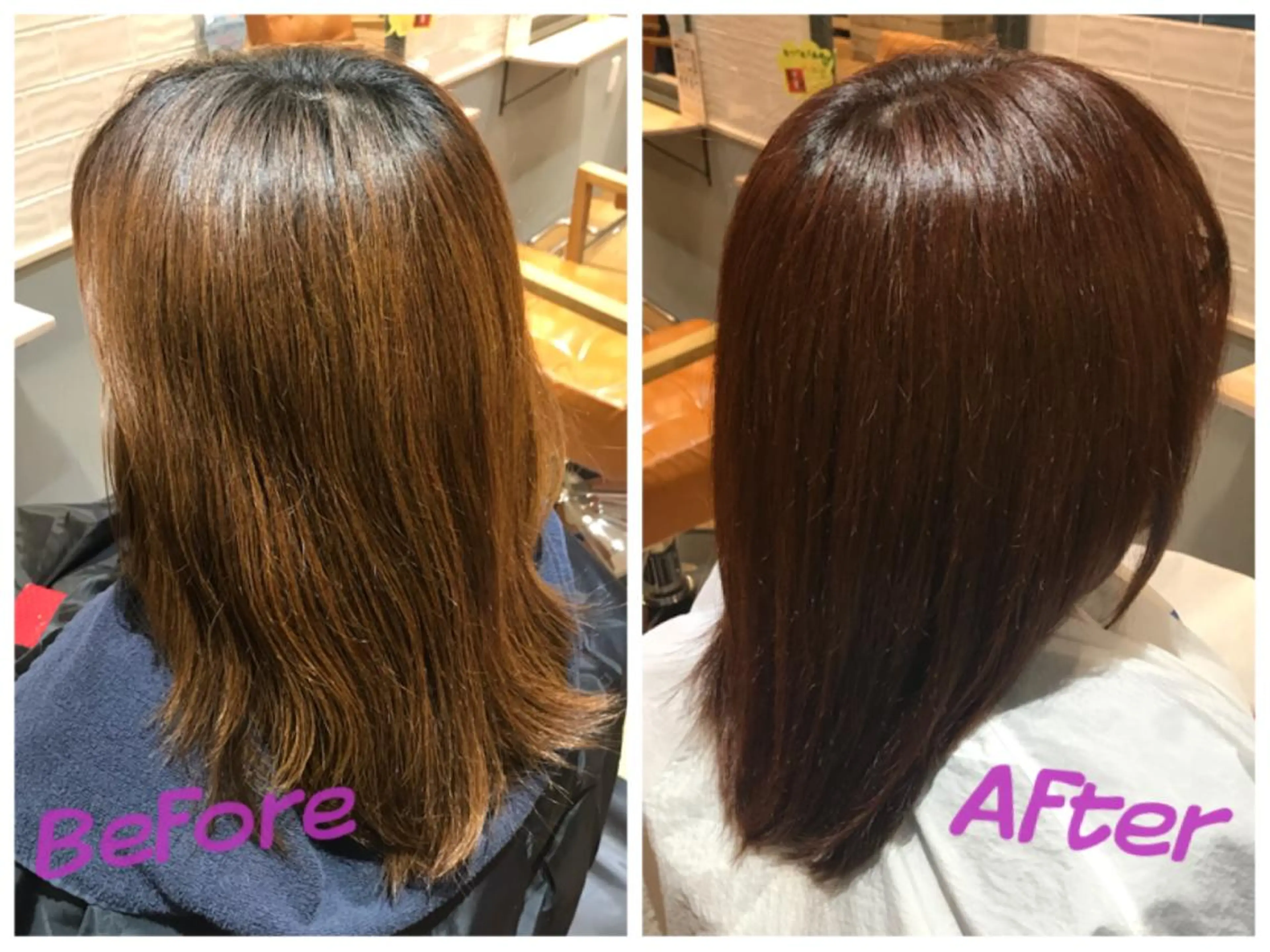 ミディアム カラー ☻BRAVE柏東口店 わたなべ りこ☻のヘアスタイル