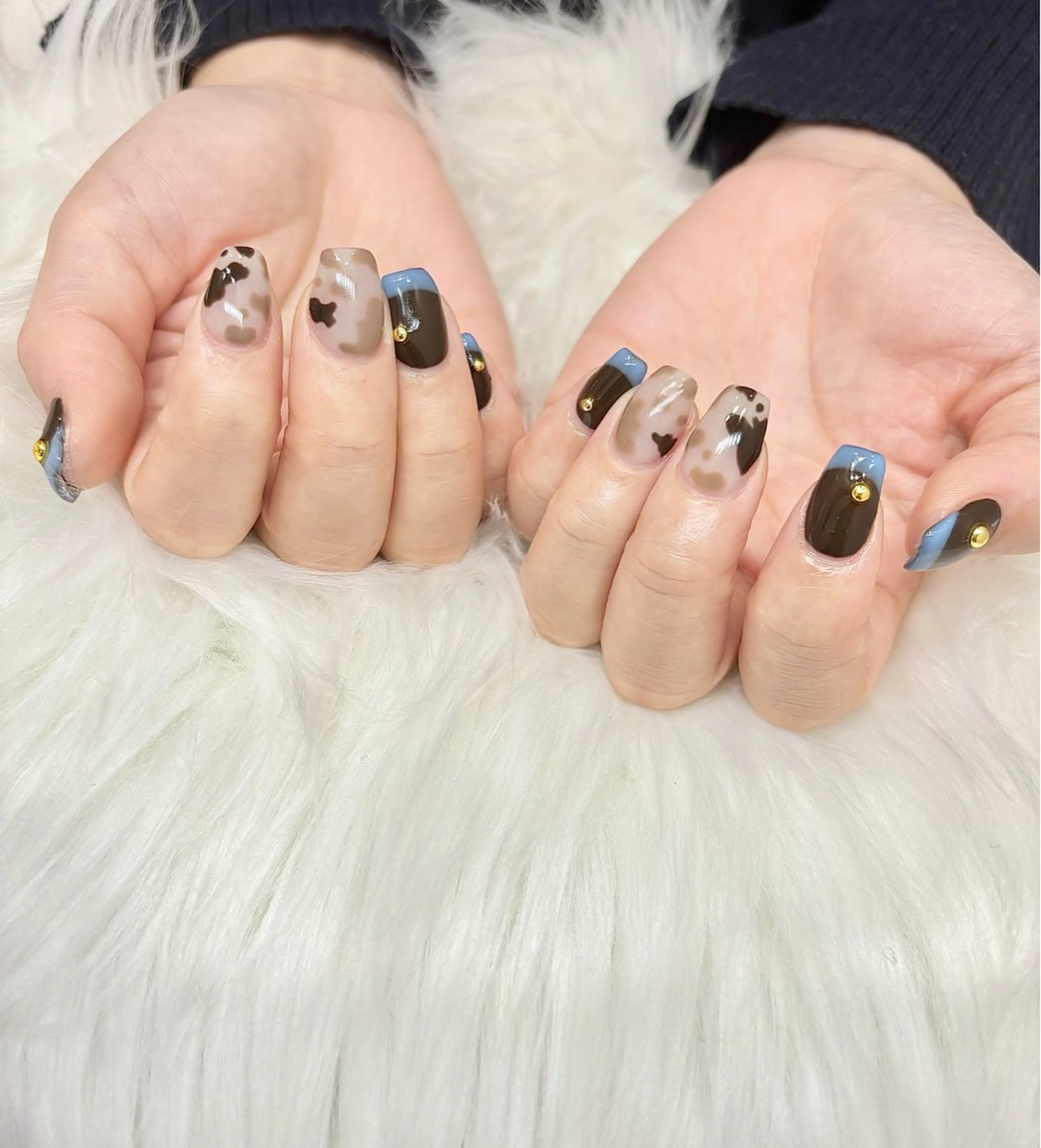 ネイル アートネイル フレンチネイル キラキラネイル 韓国ネイル マグネットネイル Angie Nail所属・Angie Nail CHIYURIのネイルデザイン