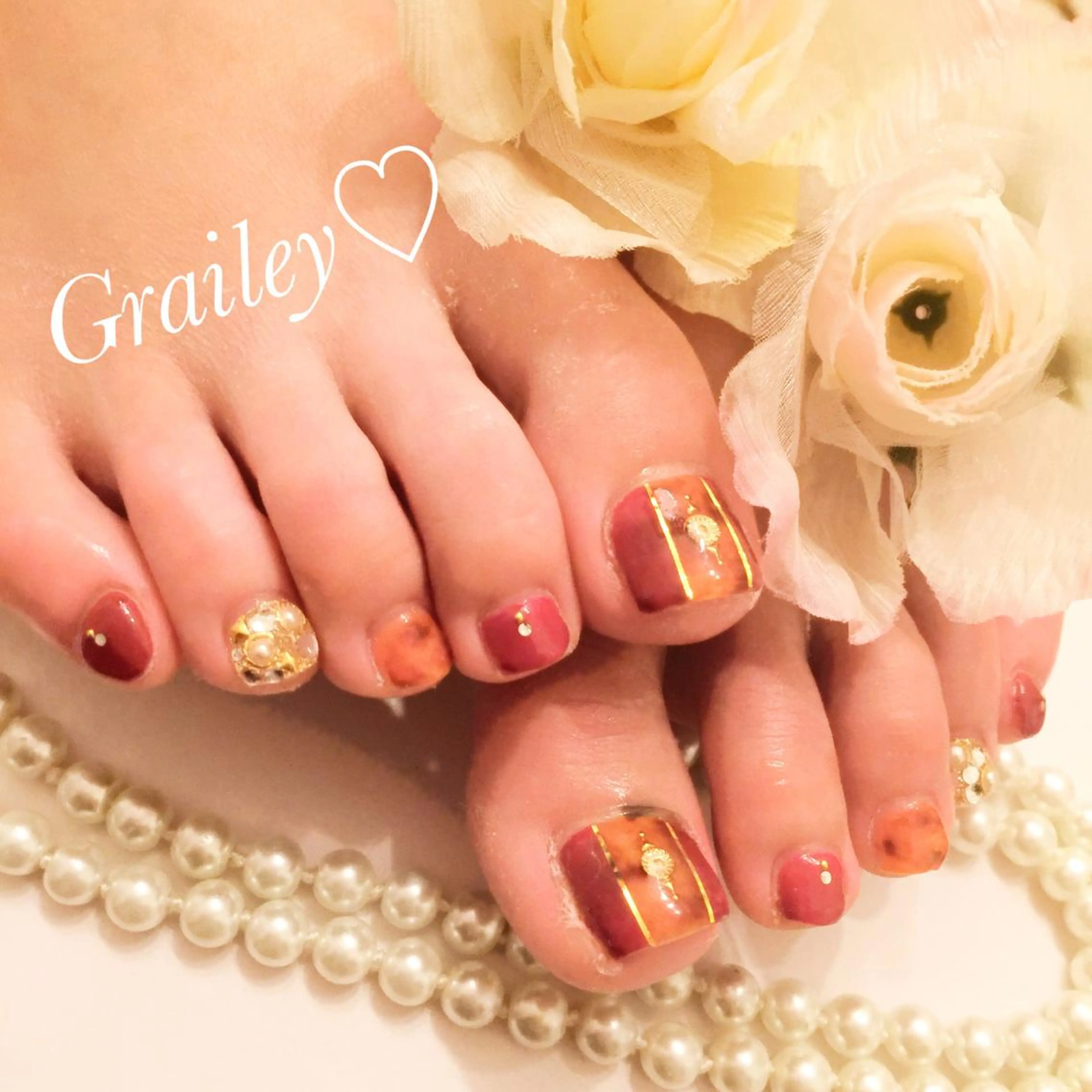 ネイル ストーンネイル nail makoのネイルデザイン