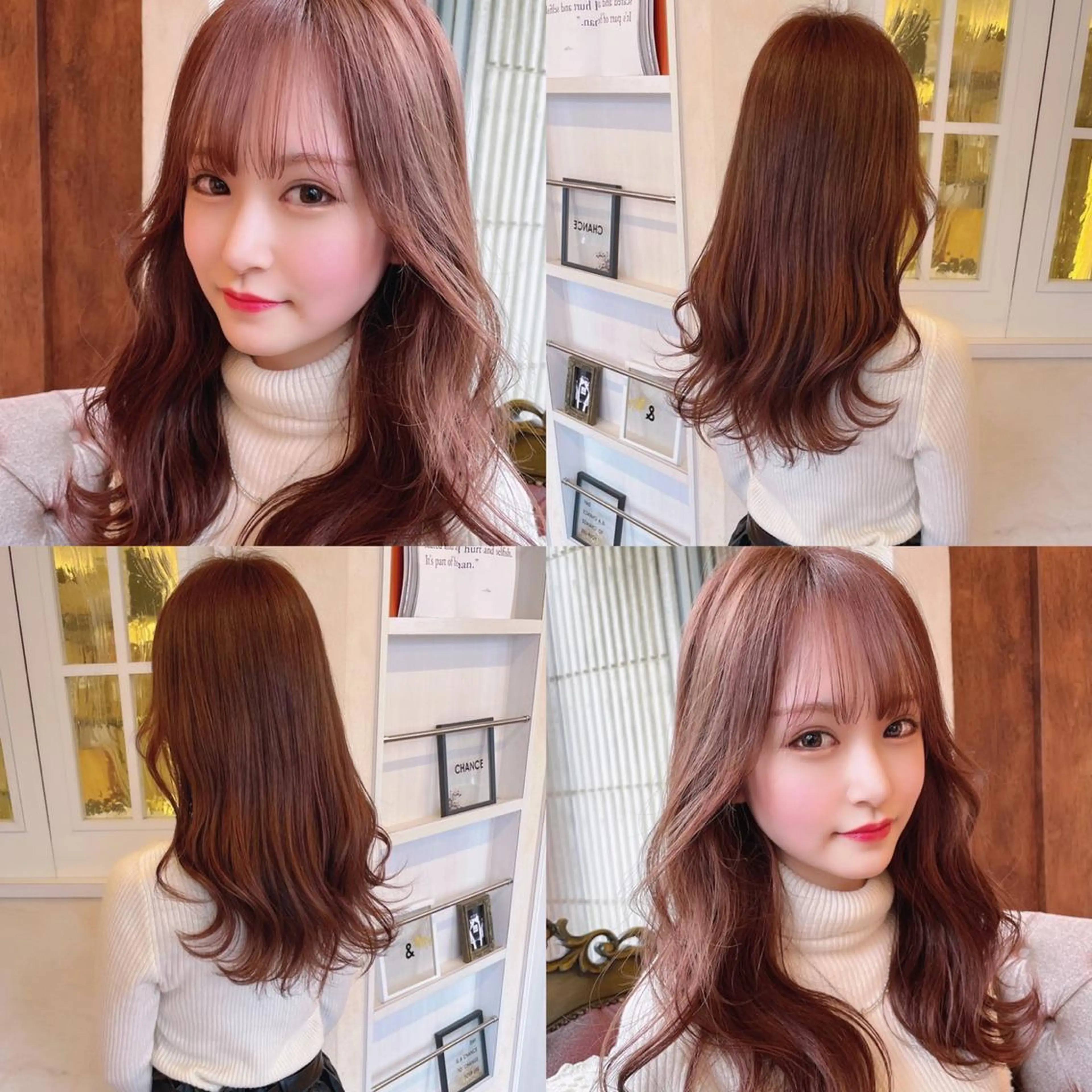 セミロング カラー カット ヘアカラー トリートメント 韓国ハッシュカット/ 新宿/髪質改善/岡崎のヘアスタイル