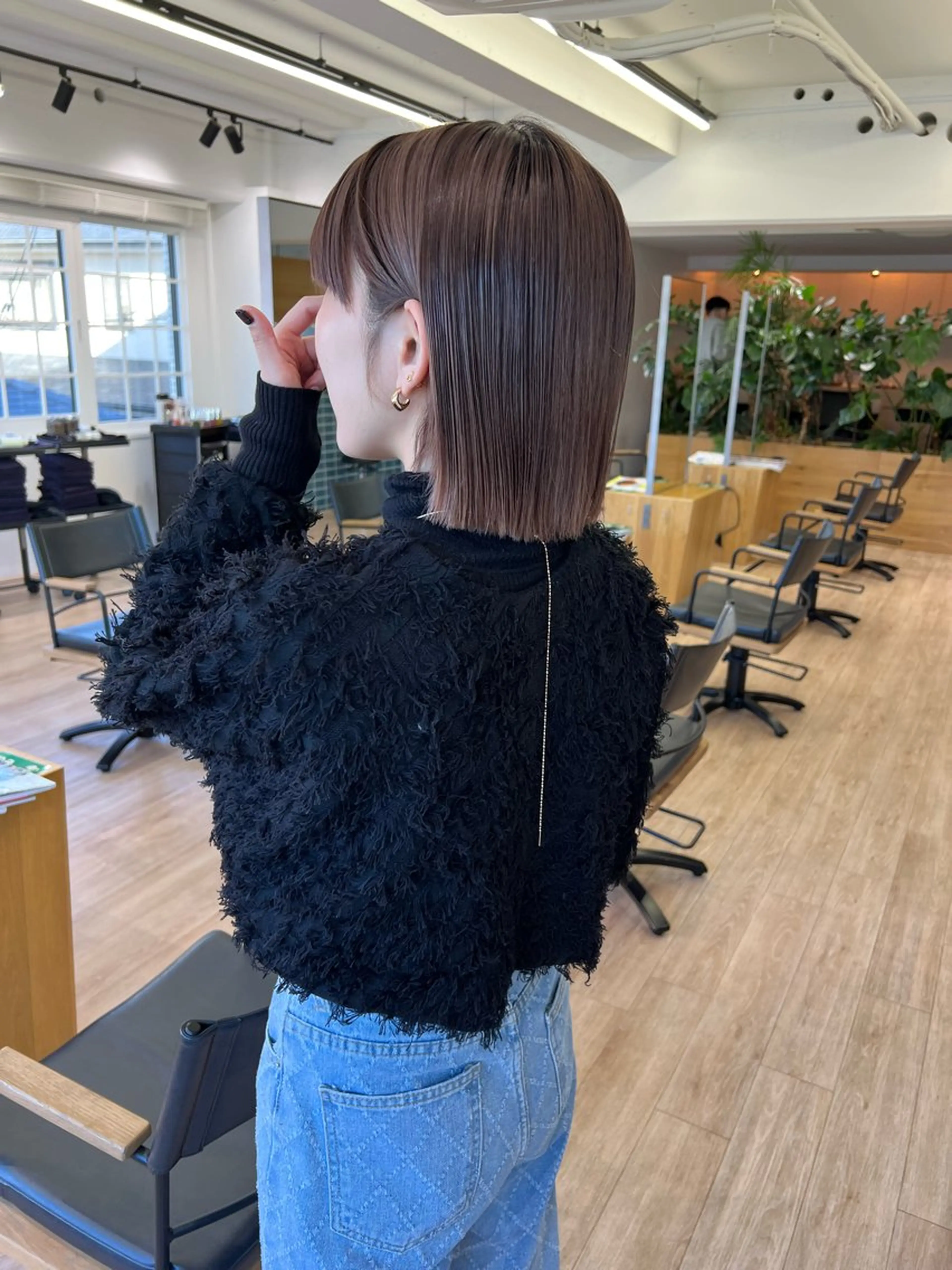 ミディアム カラー ヘアカラー トリートメント 艶ベージュ/オリーブ カラー🫒airiのヘアスタイル