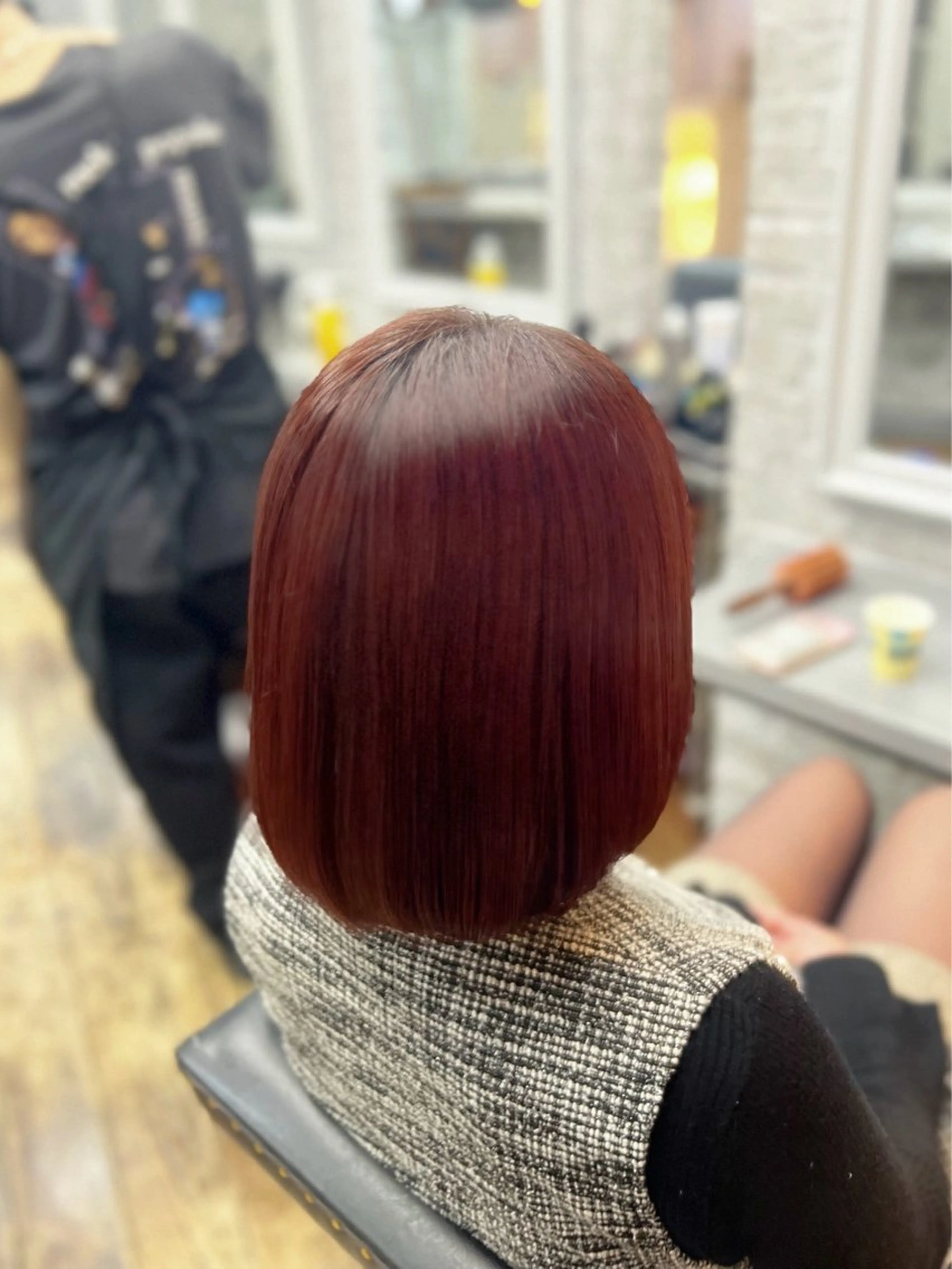 ミディアム 【💖ブリーチ/ 縮毛矯正】あおい🌷のヘアスタイル