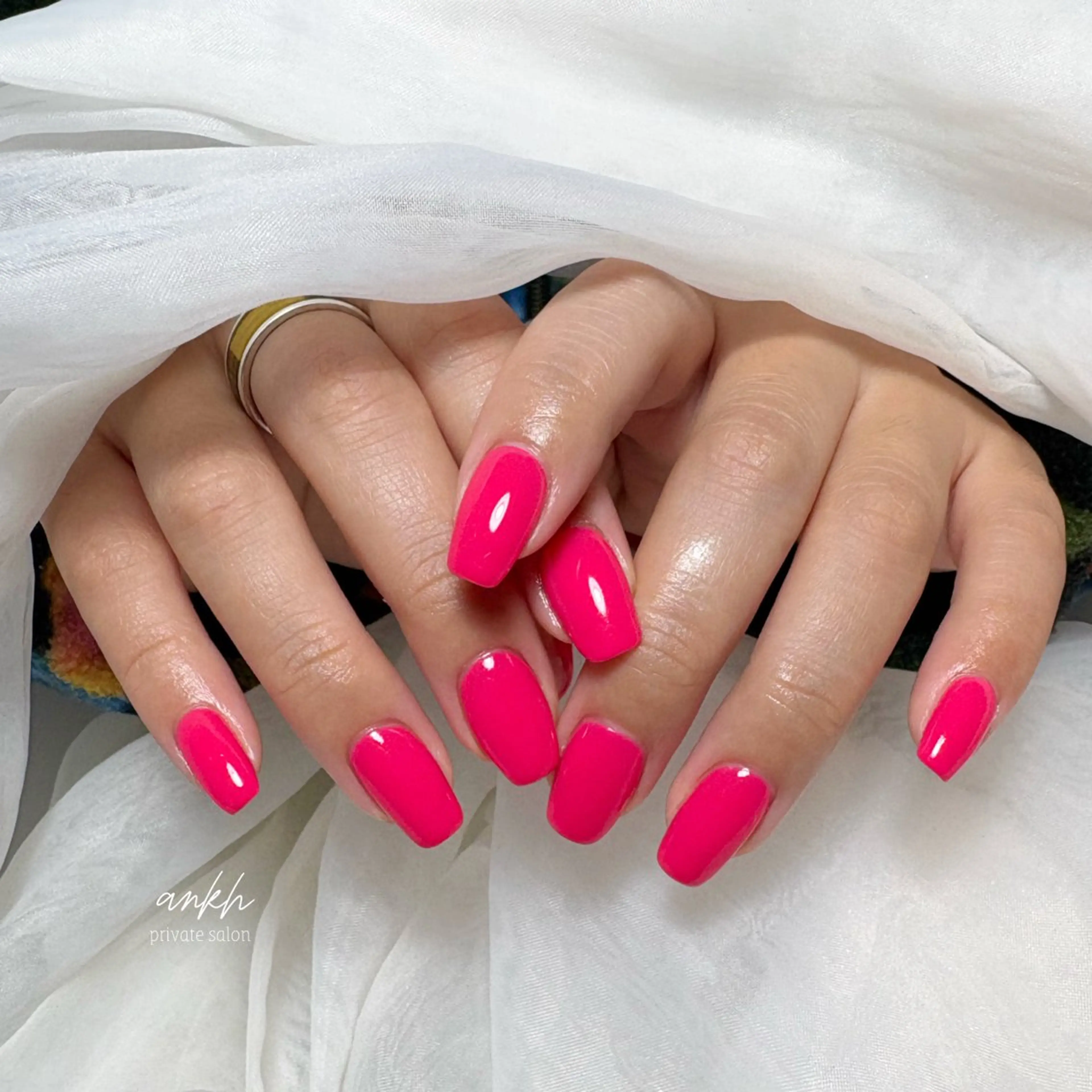 ネイル ピンク シンプルネイル ankh. Minaのネイルデザイン