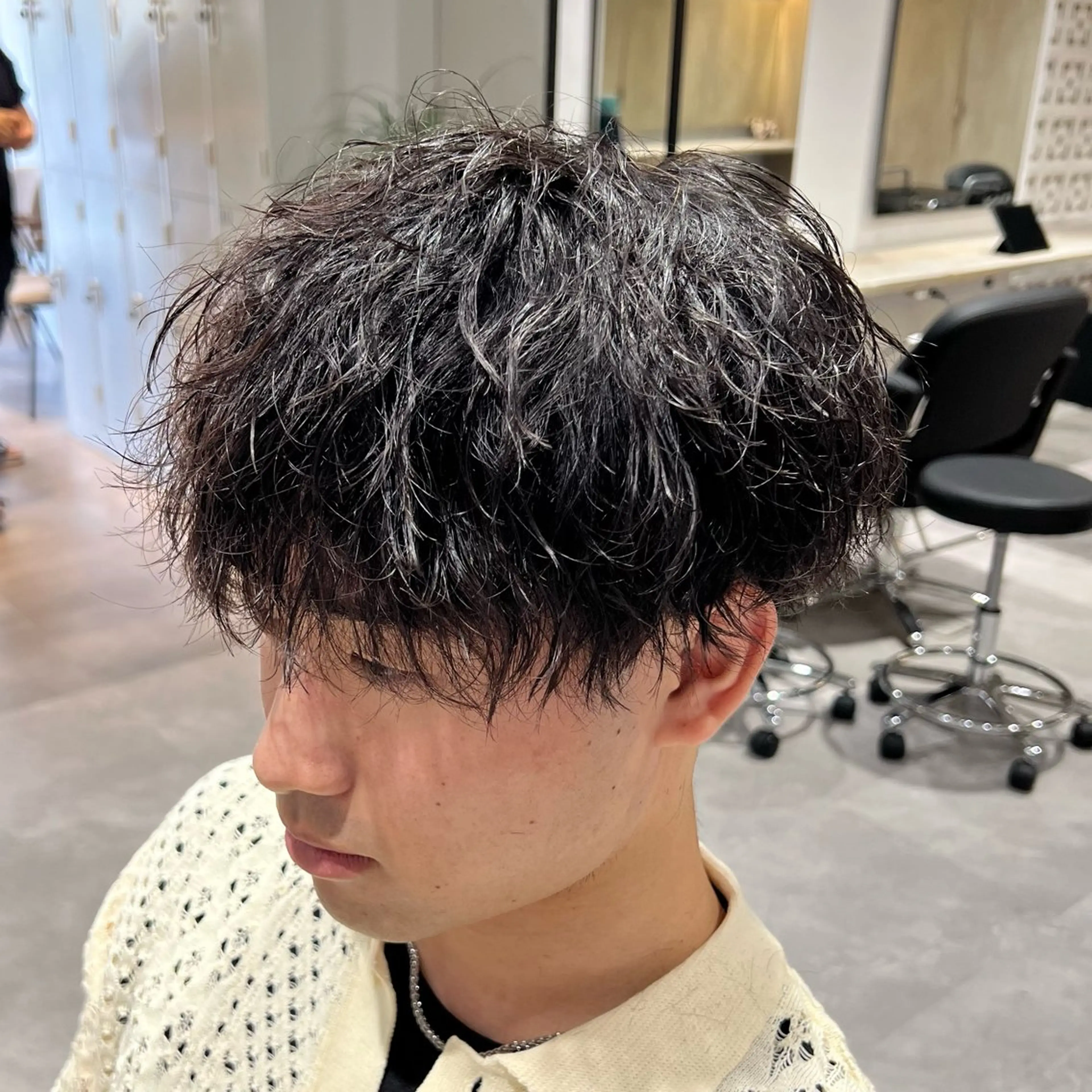 ミディアム パーマ メンズ 【パーマ満足度No. 1🥇】宮脇 大樹のヘアスタイル