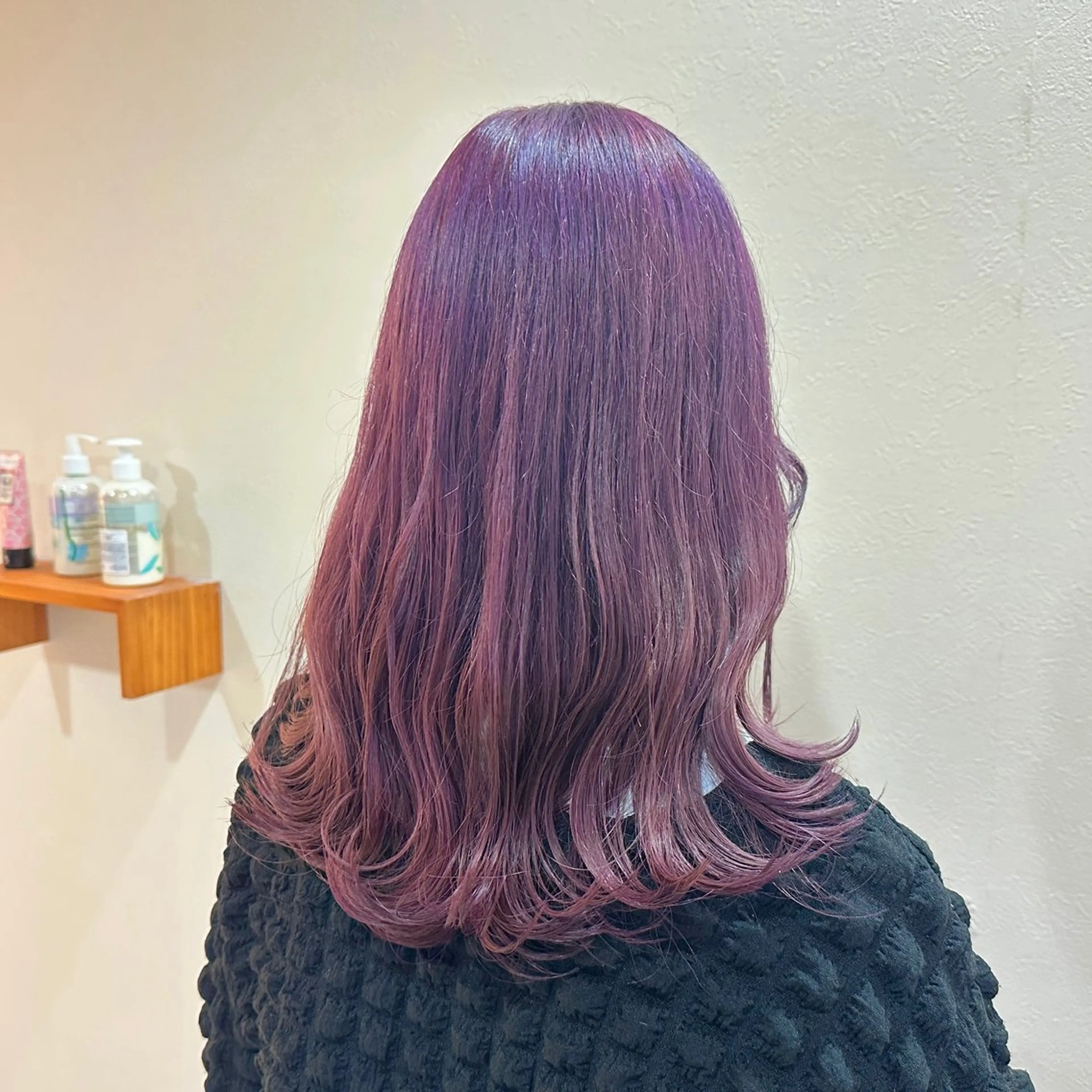 ミディアム カラー ヘアカラー トリートメント 🎀艶カラー🎀 大林未侑のヘアスタイル