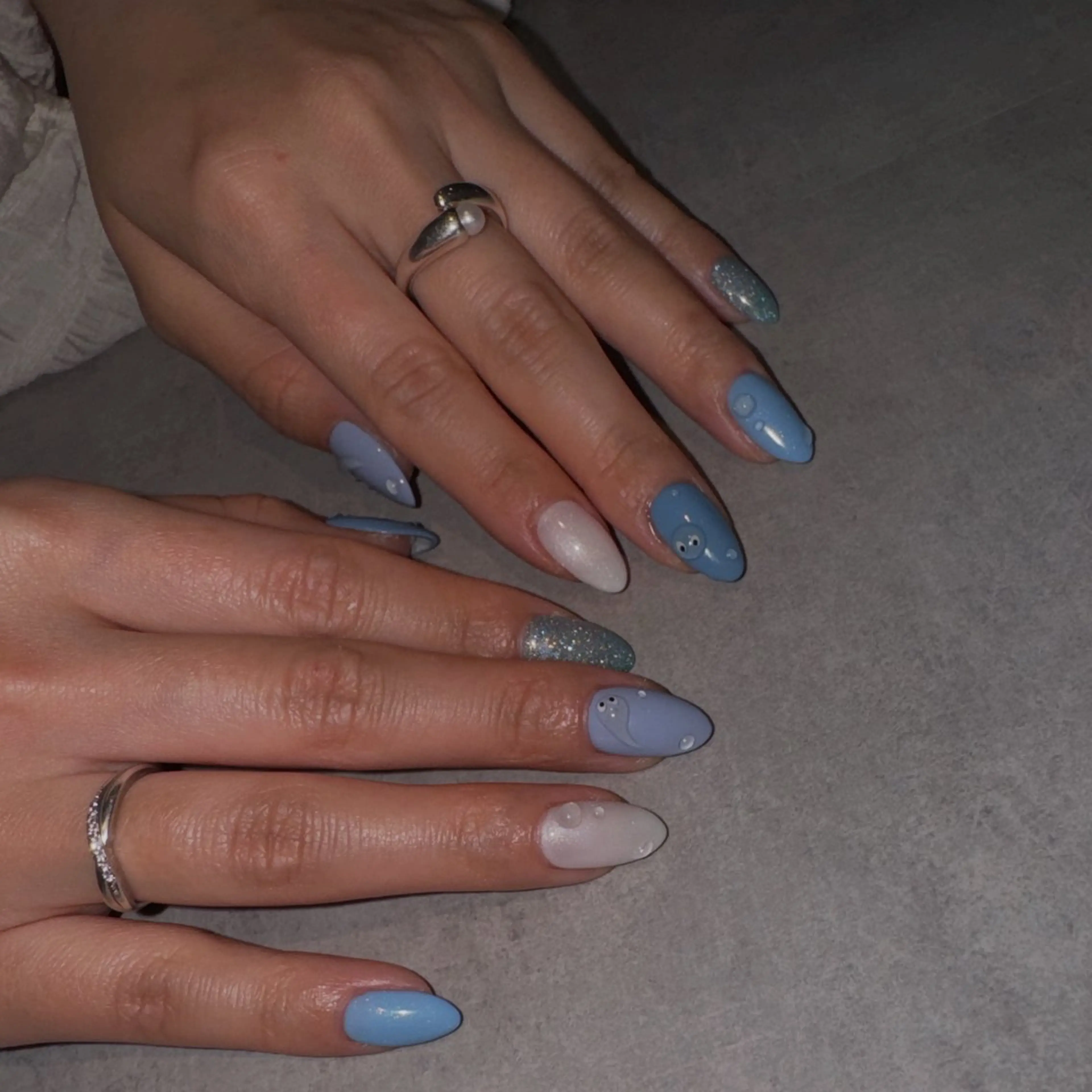 ネイル ぷっくりネイル 夏ネイル ハンドネイル 🫧Rio🫧ネイル /渋谷🫧ワンホンのネイルデザイン