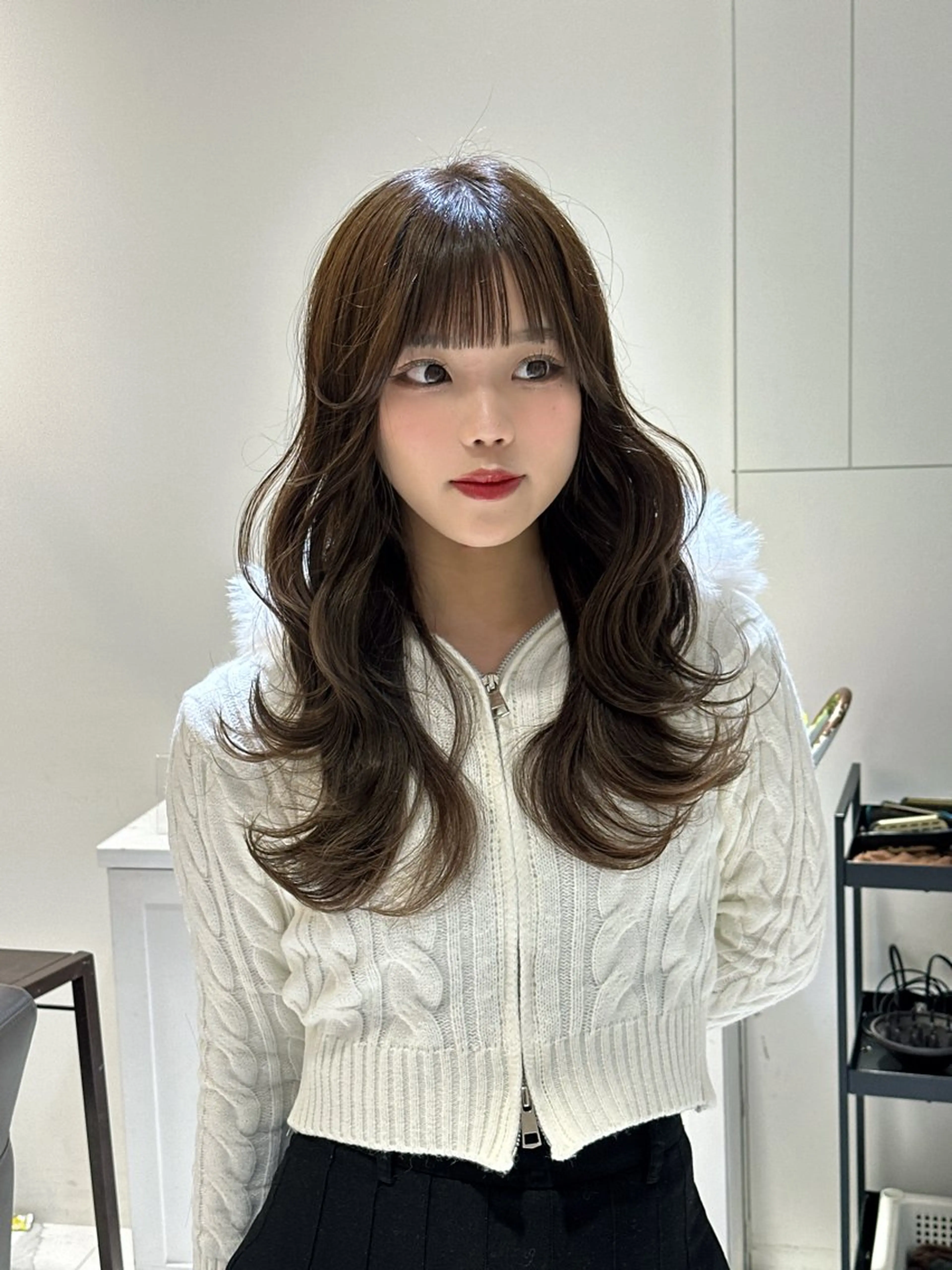 セミロング カット ヘアカラー トリートメント 心斎橋/縮毛矯正 /艶髪カラーのヘアスタイル