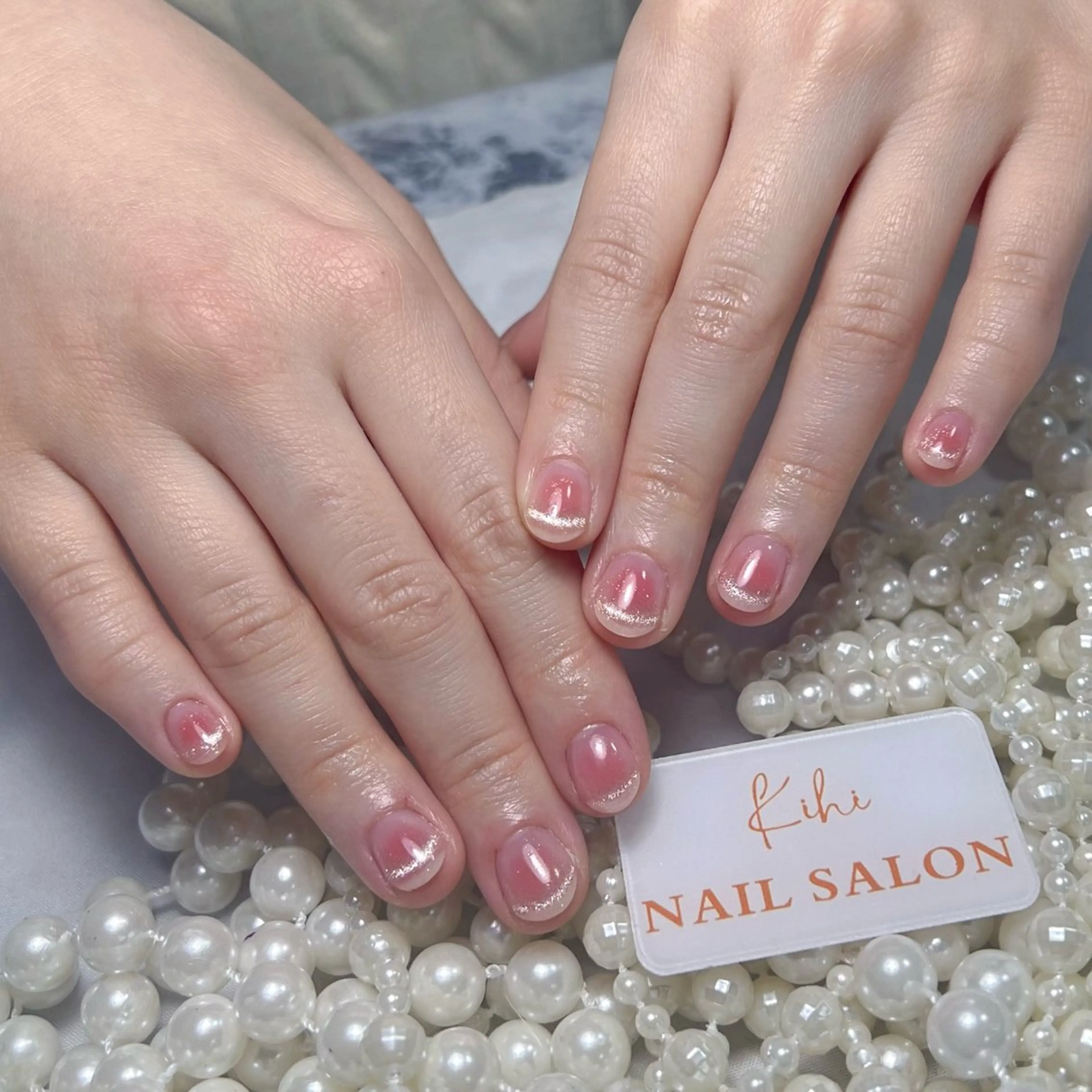 ネイル アートネイル フレンチネイル ジェルネイル グラデーション 韓国ネイル 村中 ハナのネイルデザイン