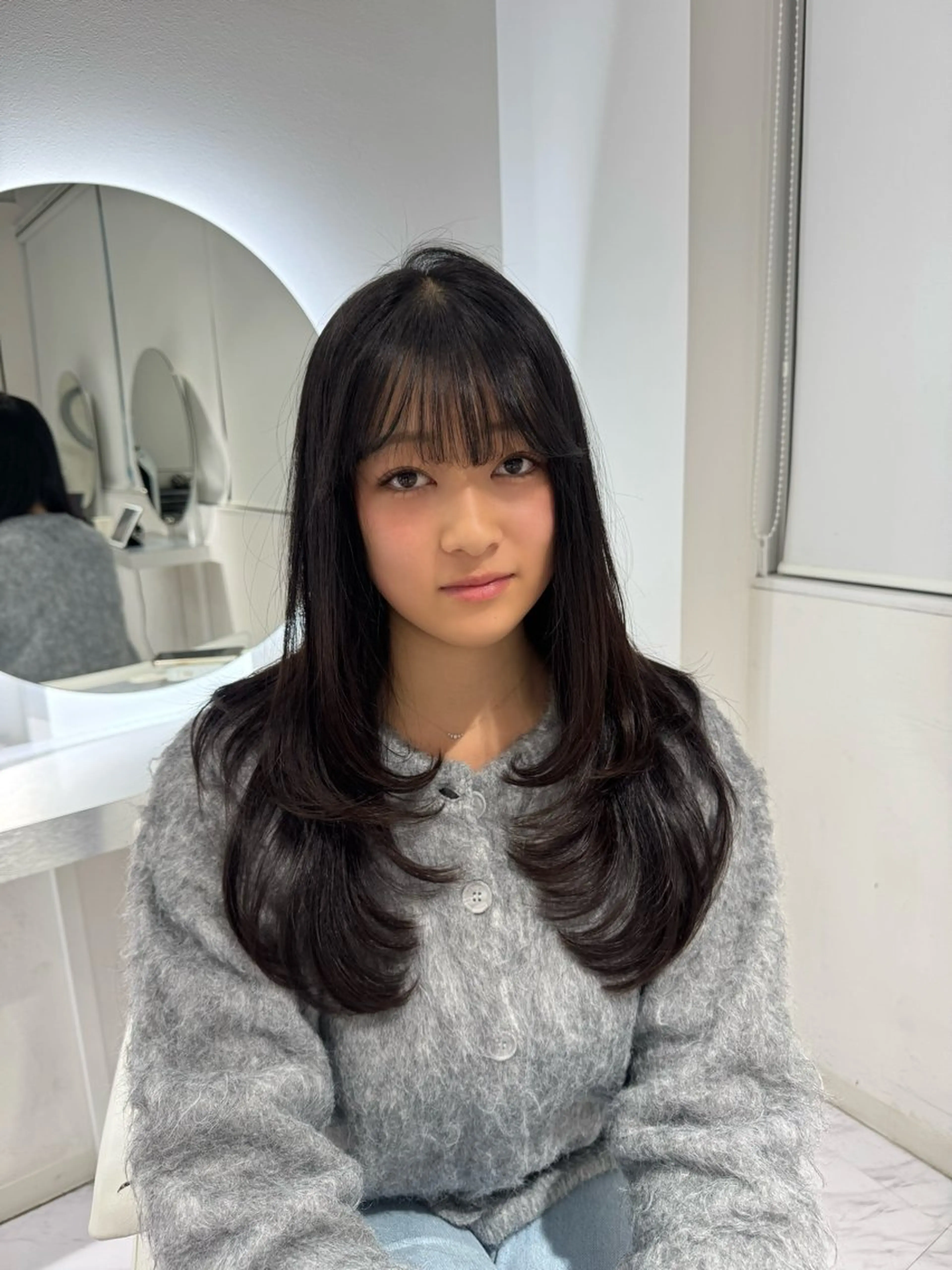 セミロング rina/無料 レイヤーカット/上野のヘアスタイル