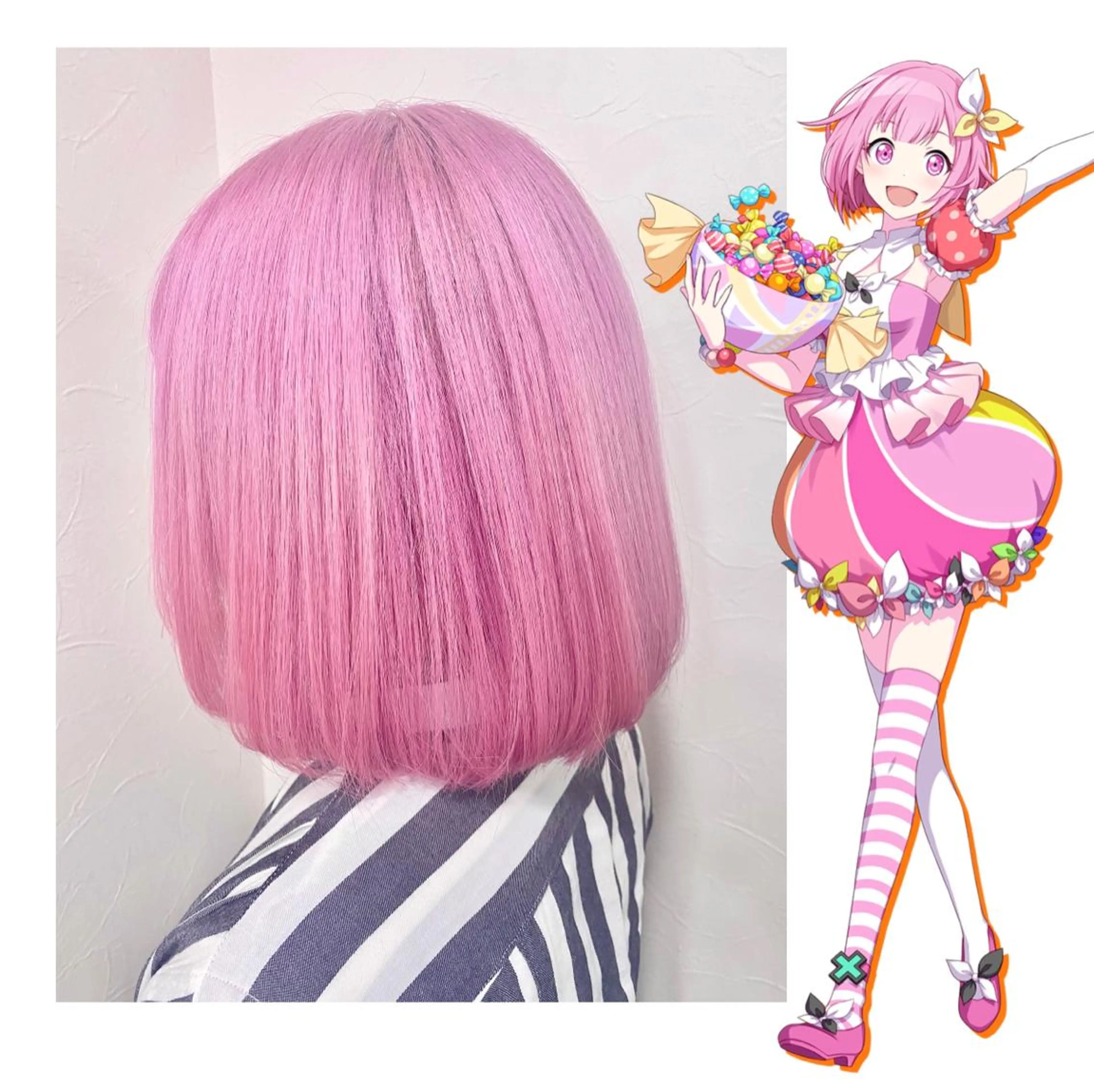 ショート カラー ピンクカラー ヘアカラー GARU-ガル-所属・TSUNO🦖 派手髪/オタク美容師のヘアスタイル