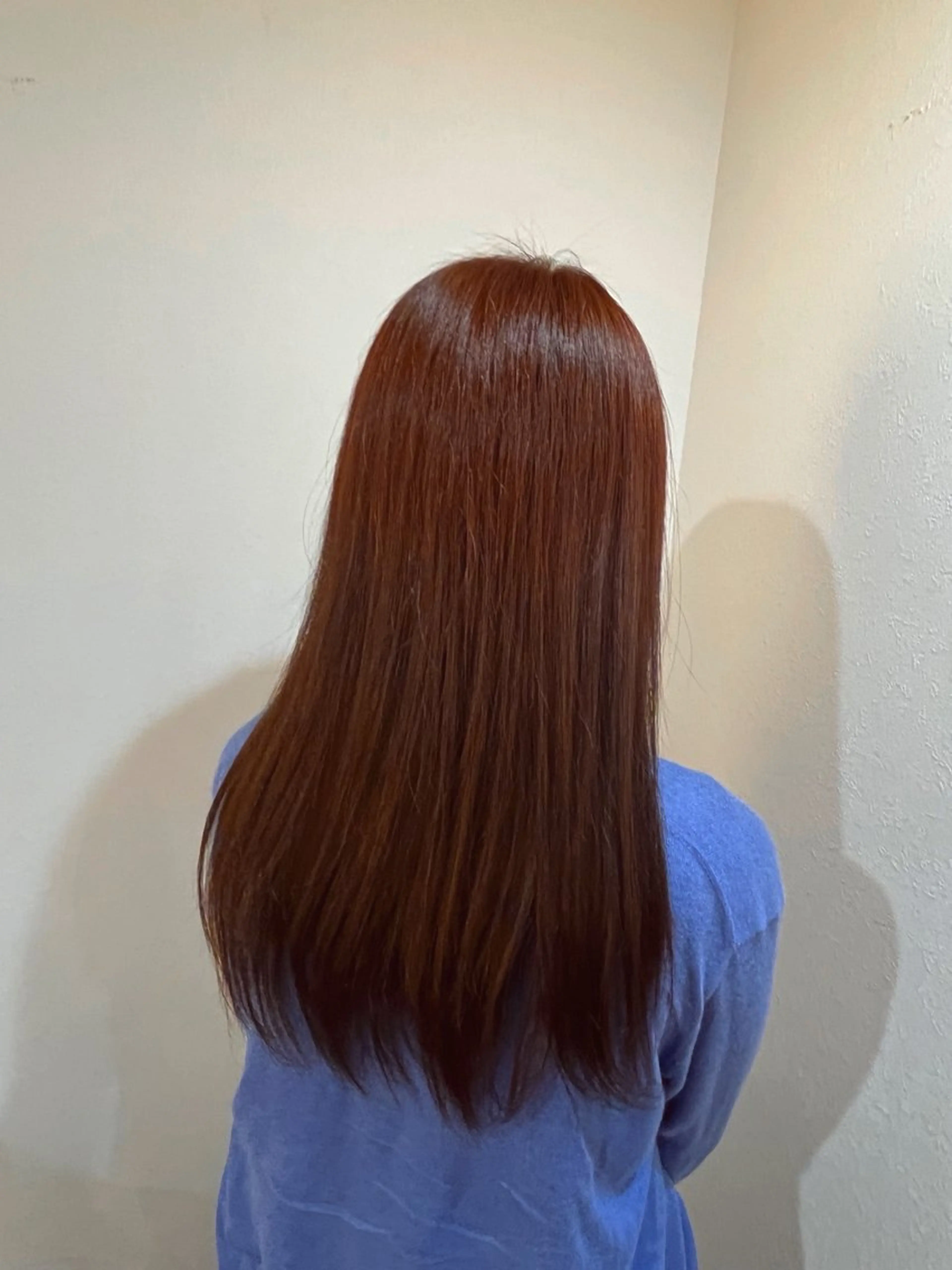 カラー ブラウンカラー オレンジ オレンジブラウン 工藤 みう ／自由が丘のヘアスタイル