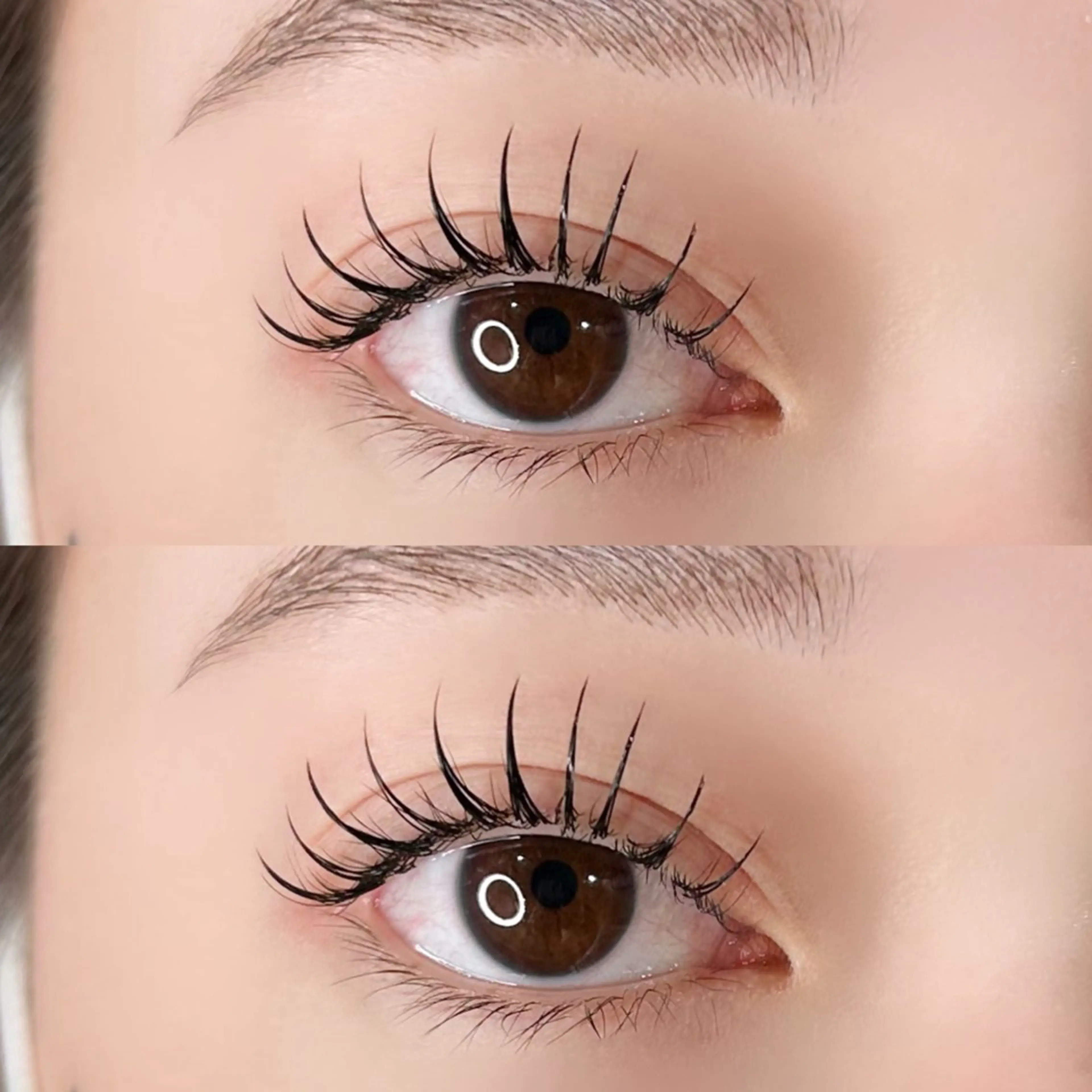 【下がりまつ毛やお目元パッチリしたい方に👀💞】🎀パリジェンヌ×エクステ100本🎀束感コーティング付き¥10700の写真