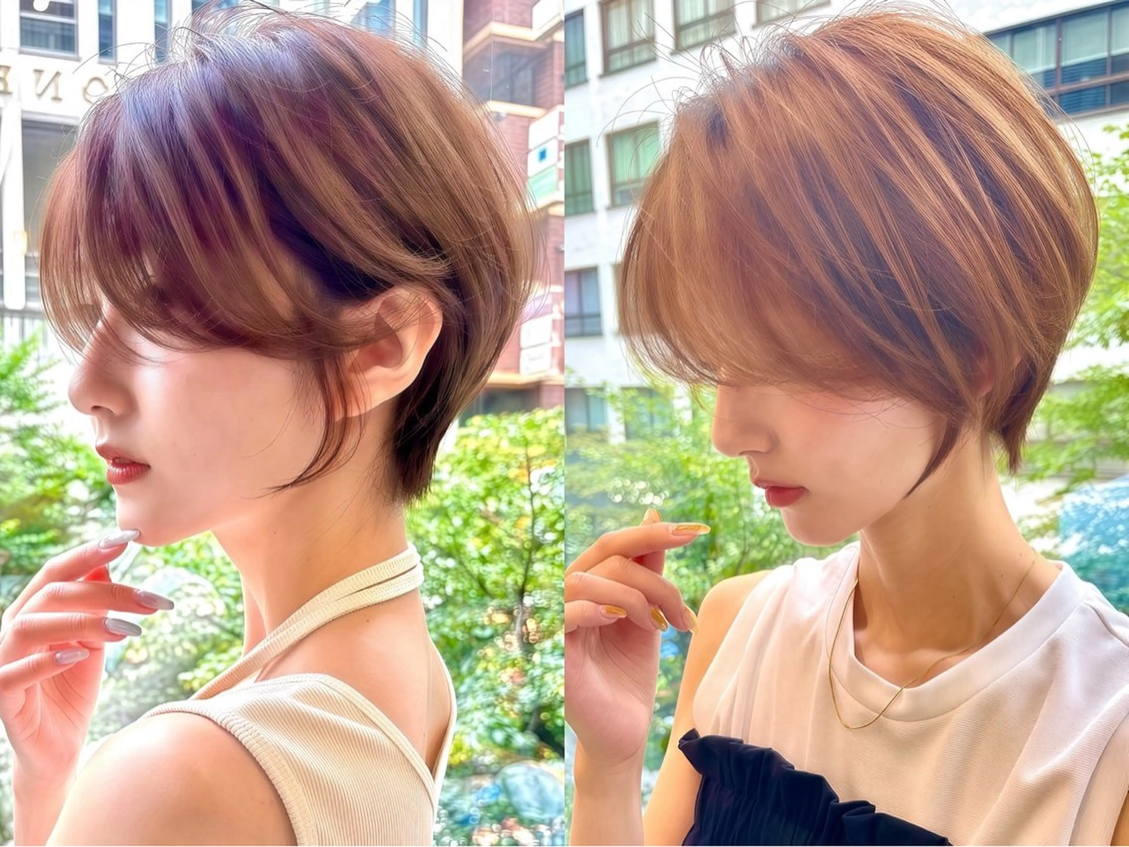 ショート カット ヘアカラー トリートメント 髪質改善/レイヤー 🌻秋月　日向🌻のヘアスタイル