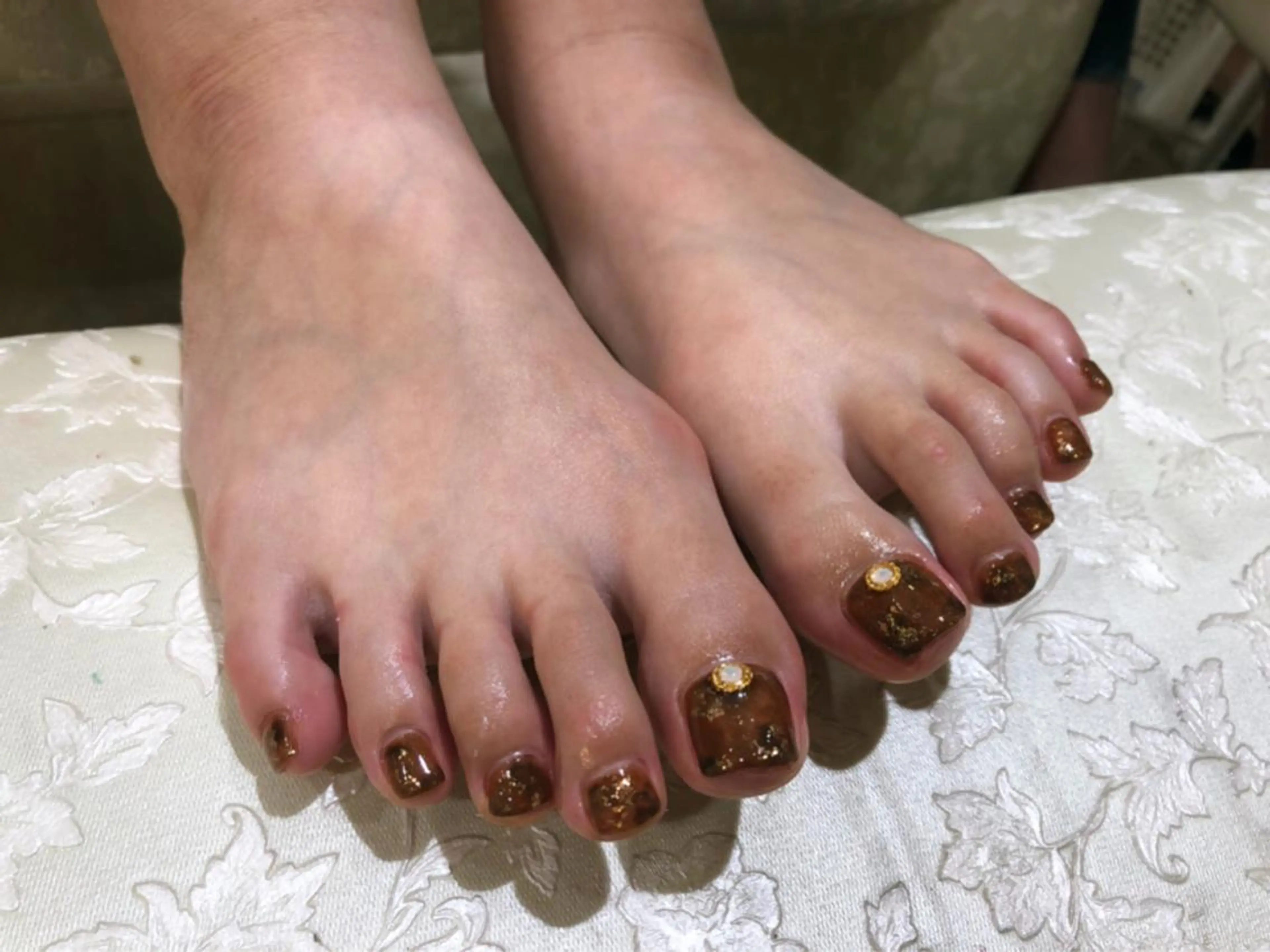 ヘアアレンジ メンズ キッズ ネイル マツエク・マツパ べっ甲ネイル a:Qネイル /久米川のネイルデザイン