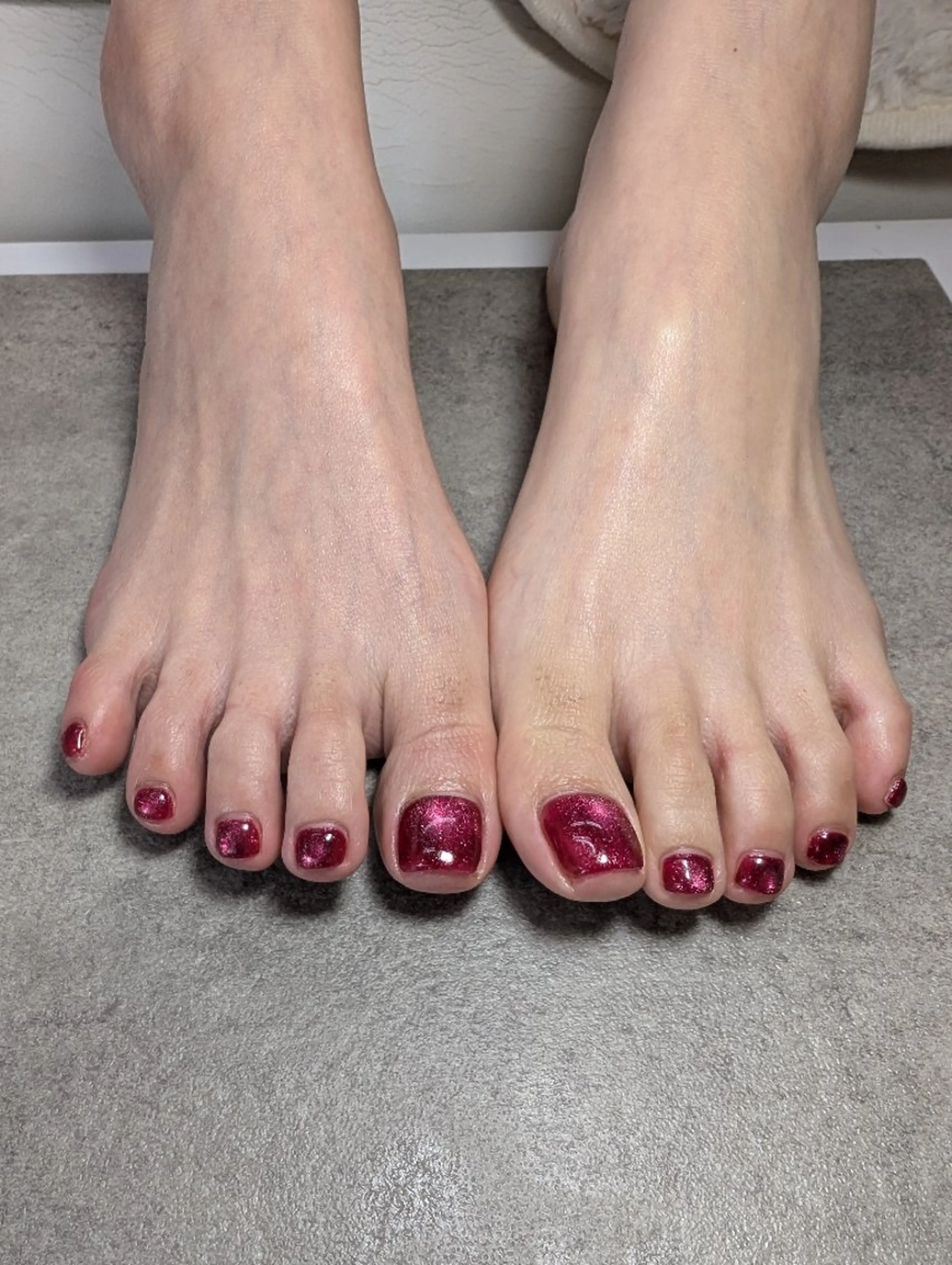 ネイル フットネイル マグネットネイル マグネットワンカラー ワンカラーネイル eclat BEAUTY NAIL SALON　枚方市駅前店所属・松本 ひとみのネイルデザイン