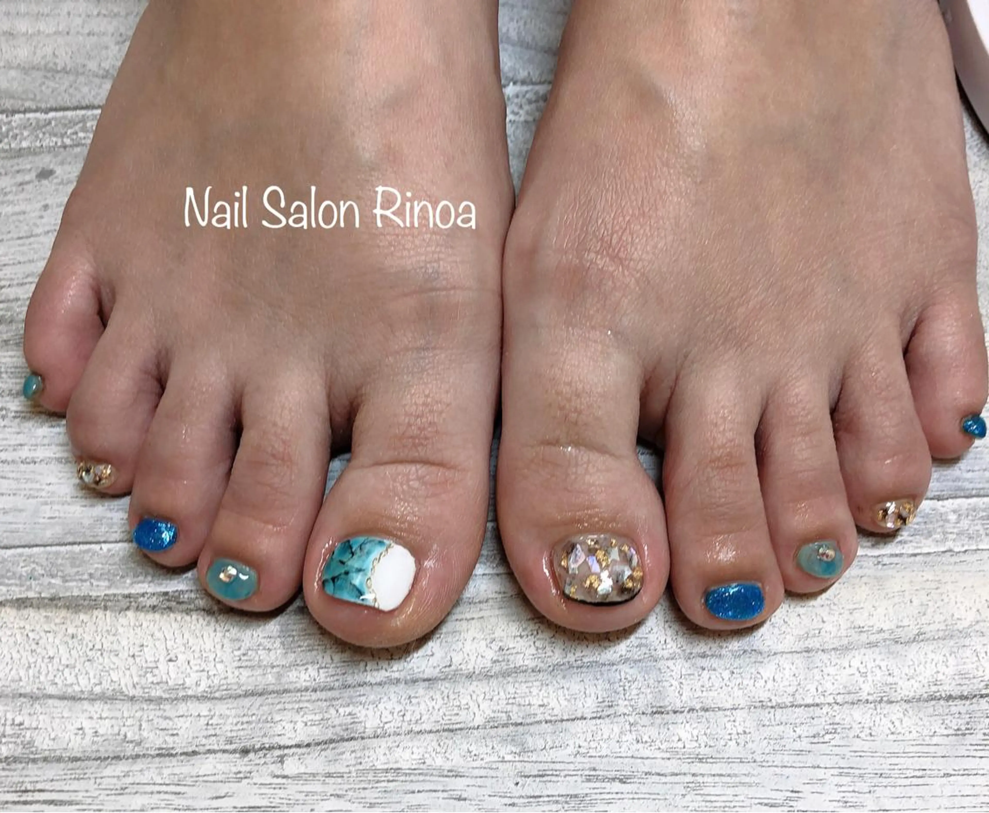 ネイル ストーンネイル Nail Salon Rinoaのネイルデザイン