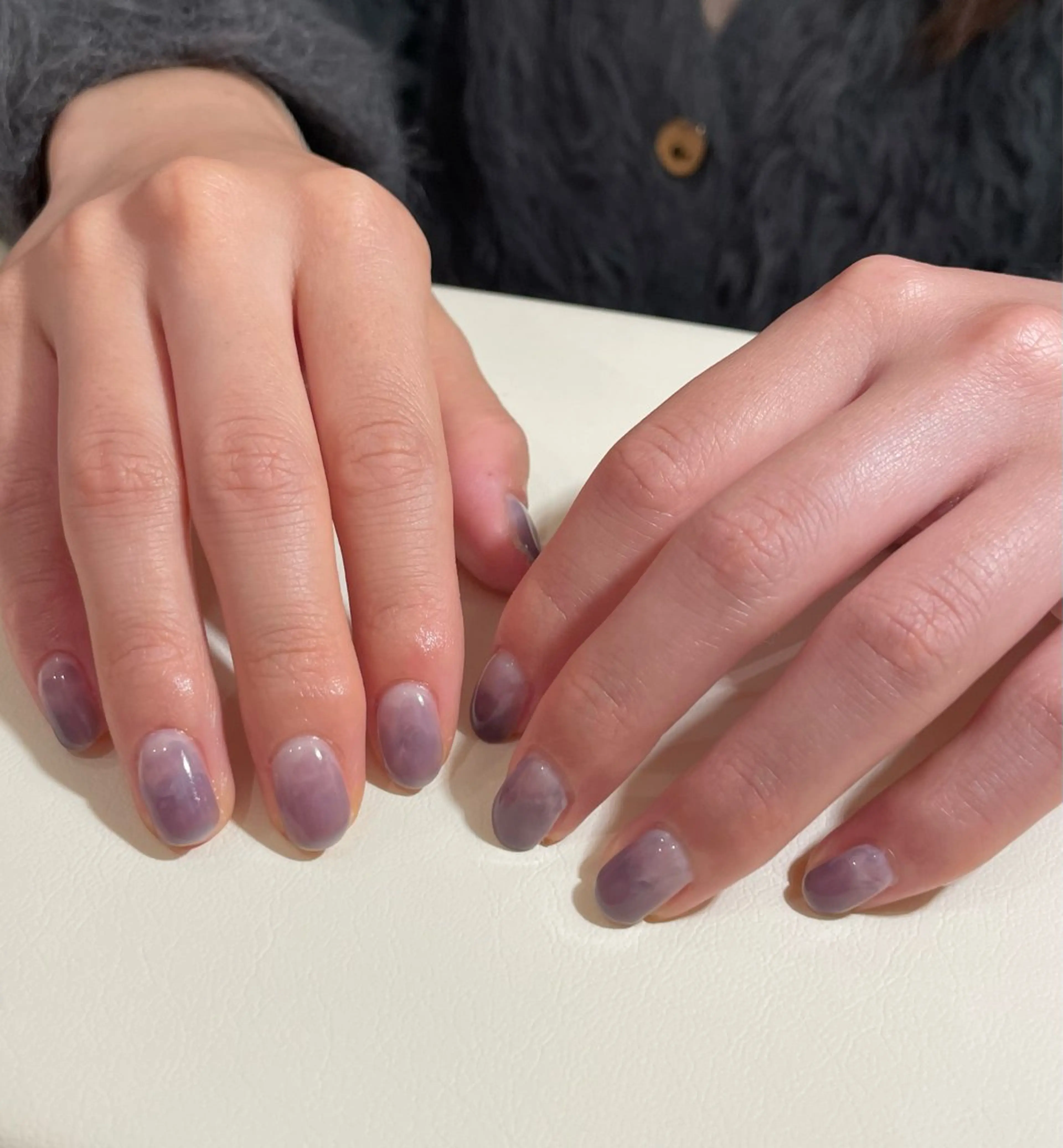 ネイル ブルー ニュアンスネイル ハンドネイル nozomi 1月受付中のネイルデザイン