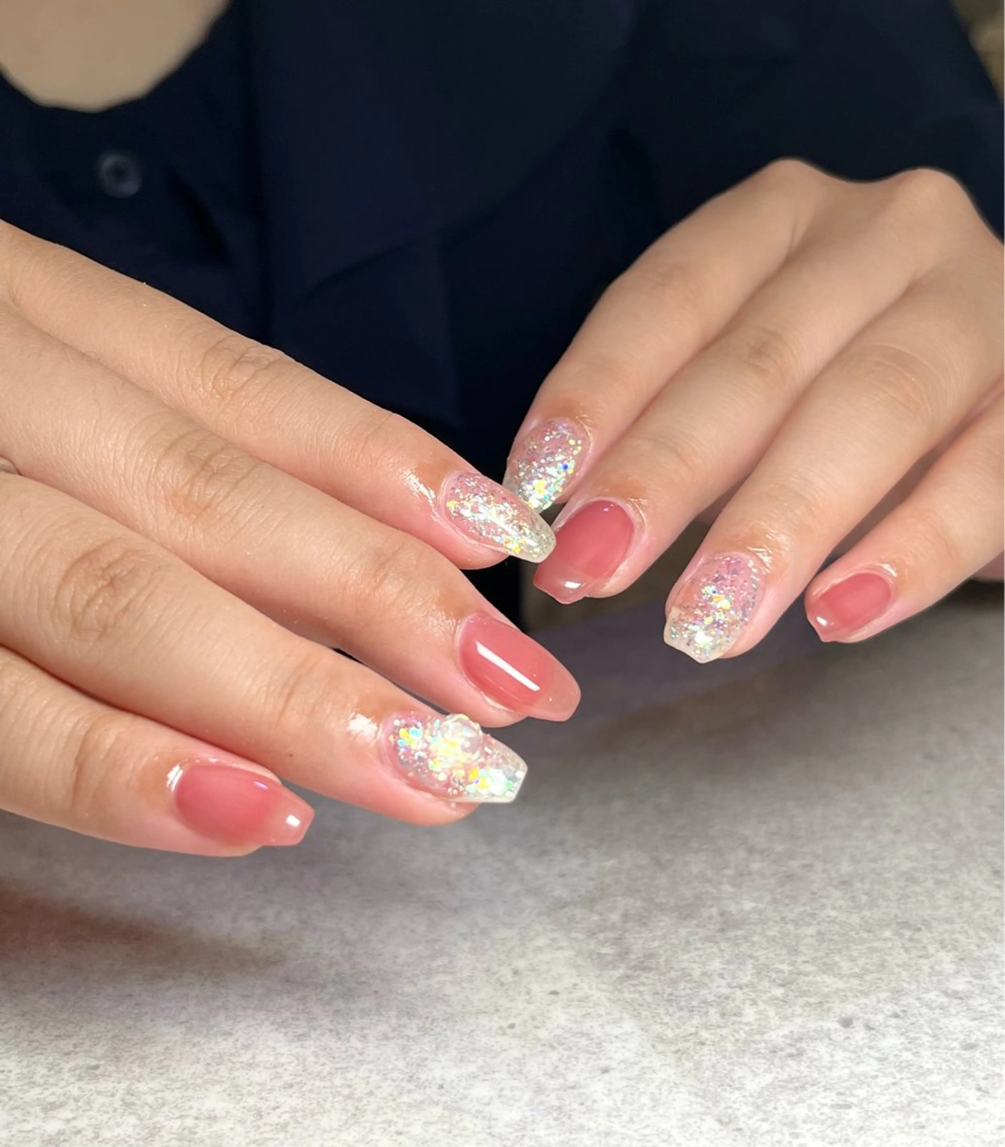 ネイル ラメ(グリッター) ラメグラデーション ワンカラーネイル 🌻Sunrich Fuka🌻のネイルデザイン