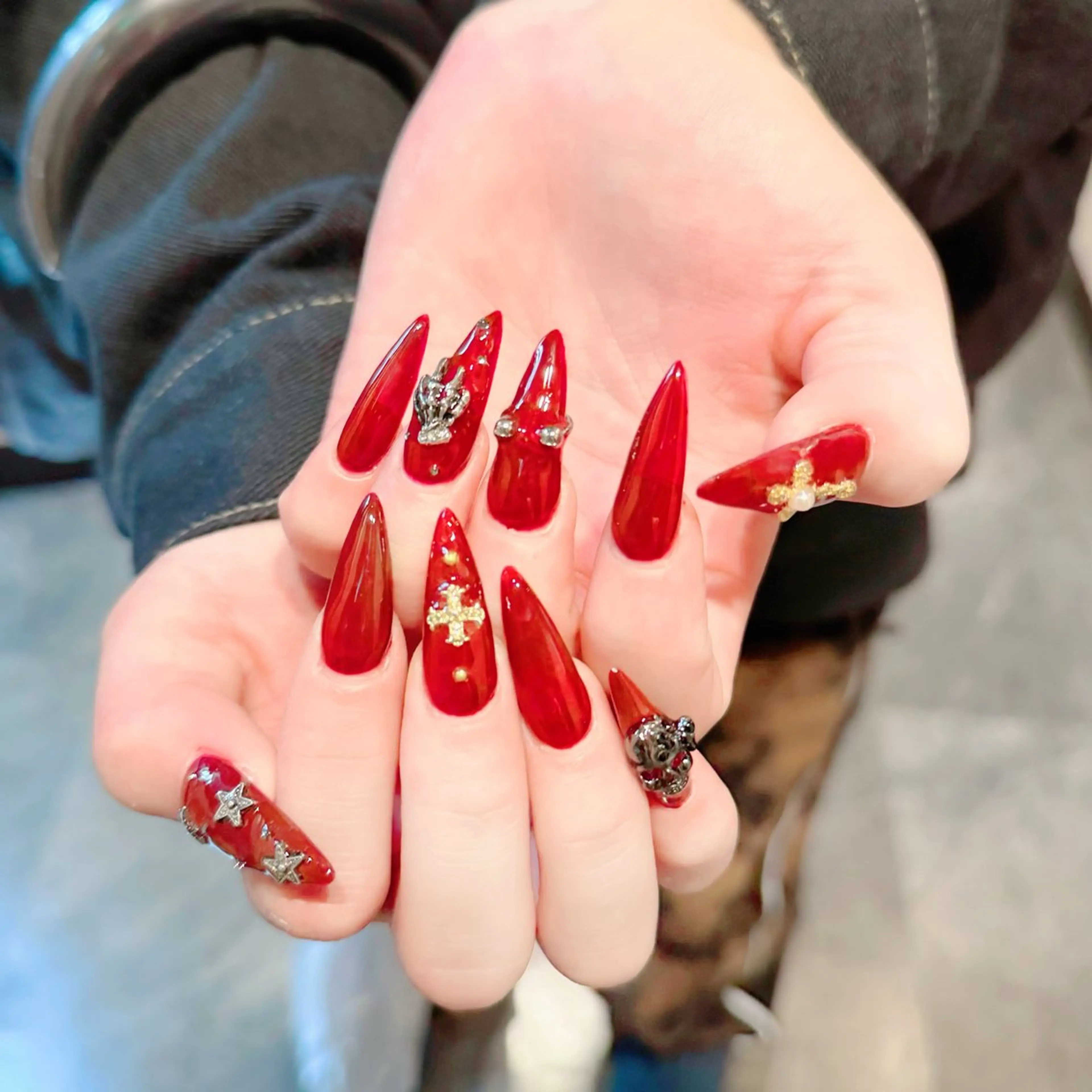 10本チップ長さ出し+6本アート+つけ放題✅の写真