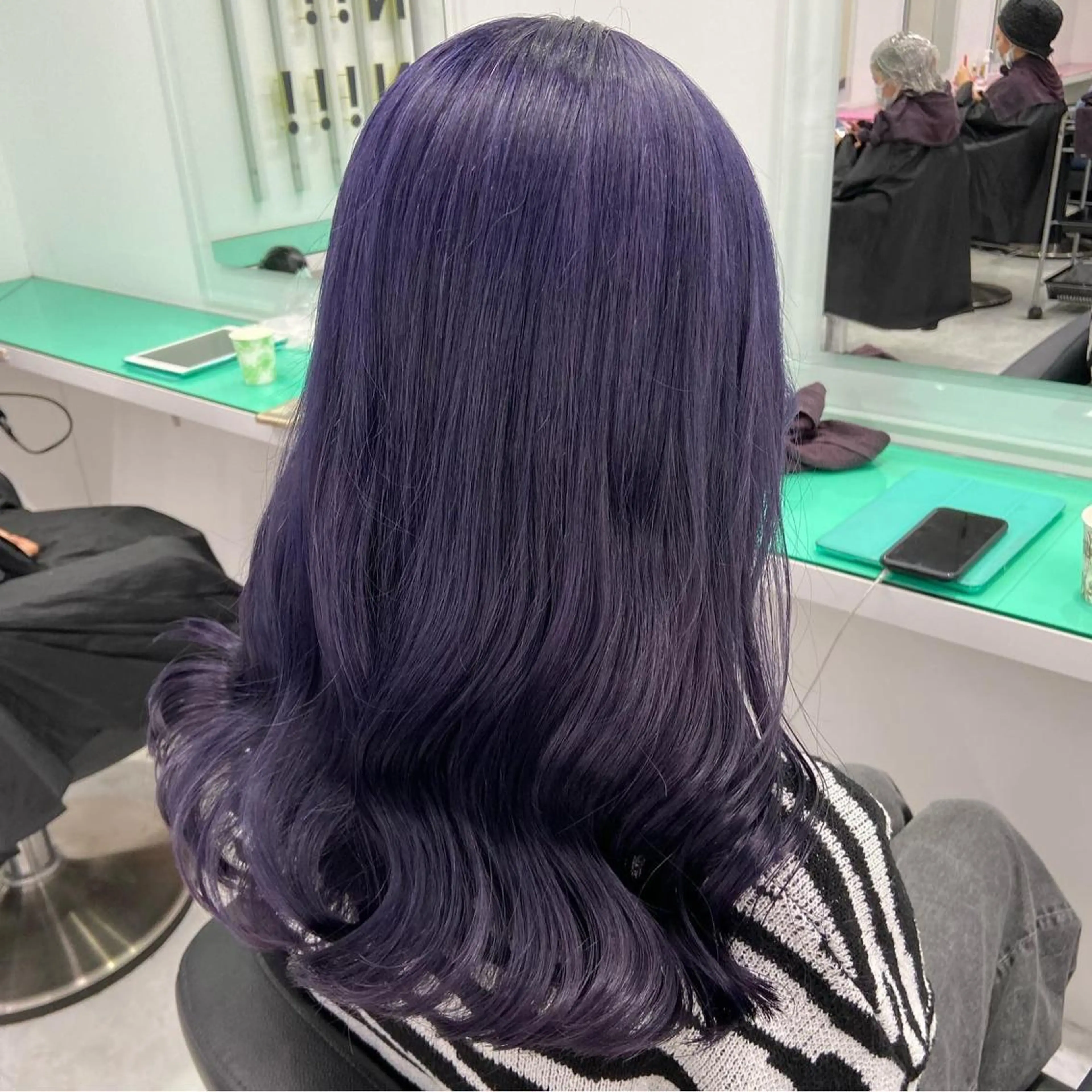 セミロング カラー ヘアカラー ヘアセット ワインレッド 🍒KAHOのヘアスタイル