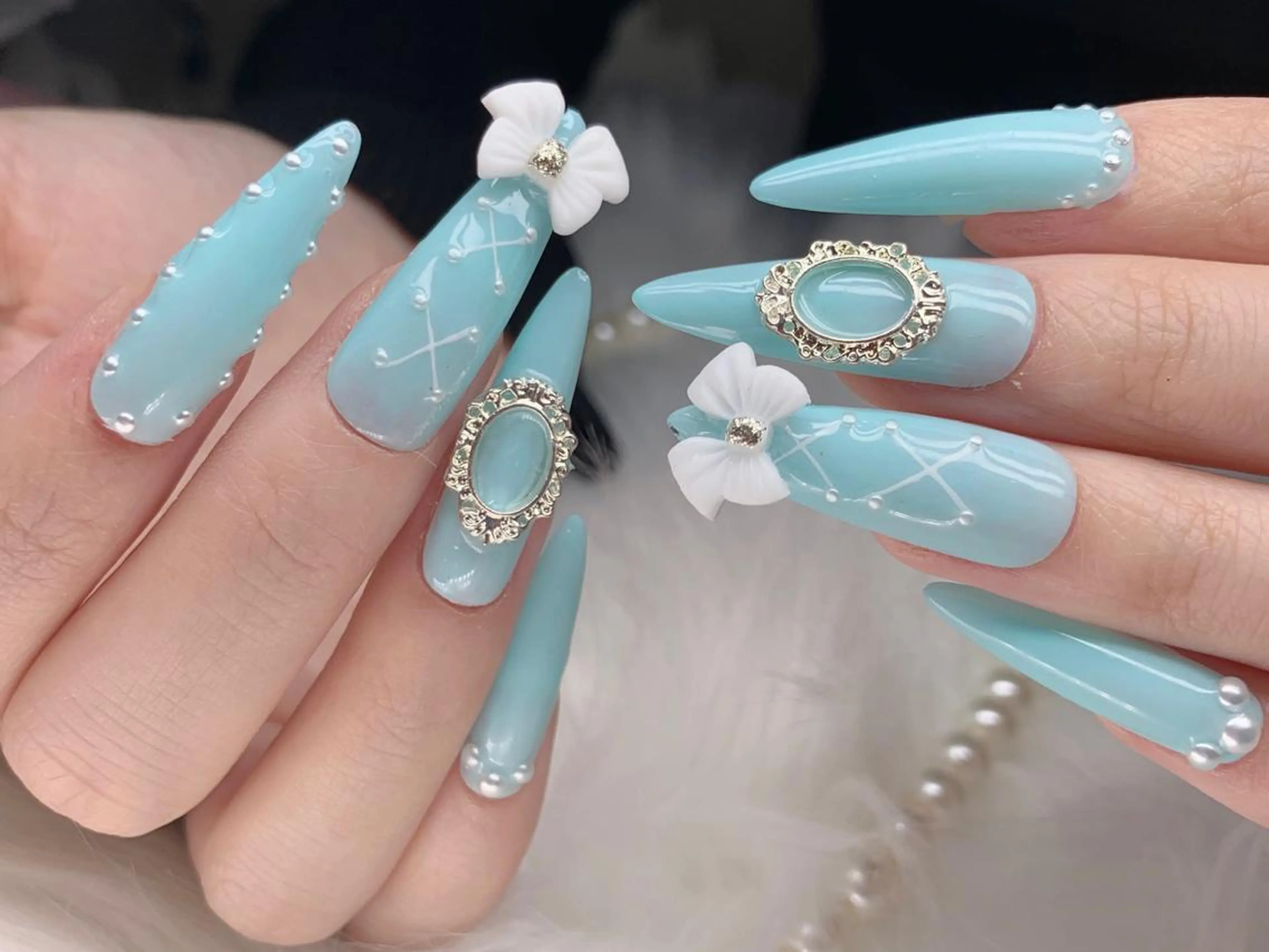 ロング カラー パーマ ネイル H'ami nail salon所属・ハミネイルサロン ハナのネイルデザイン