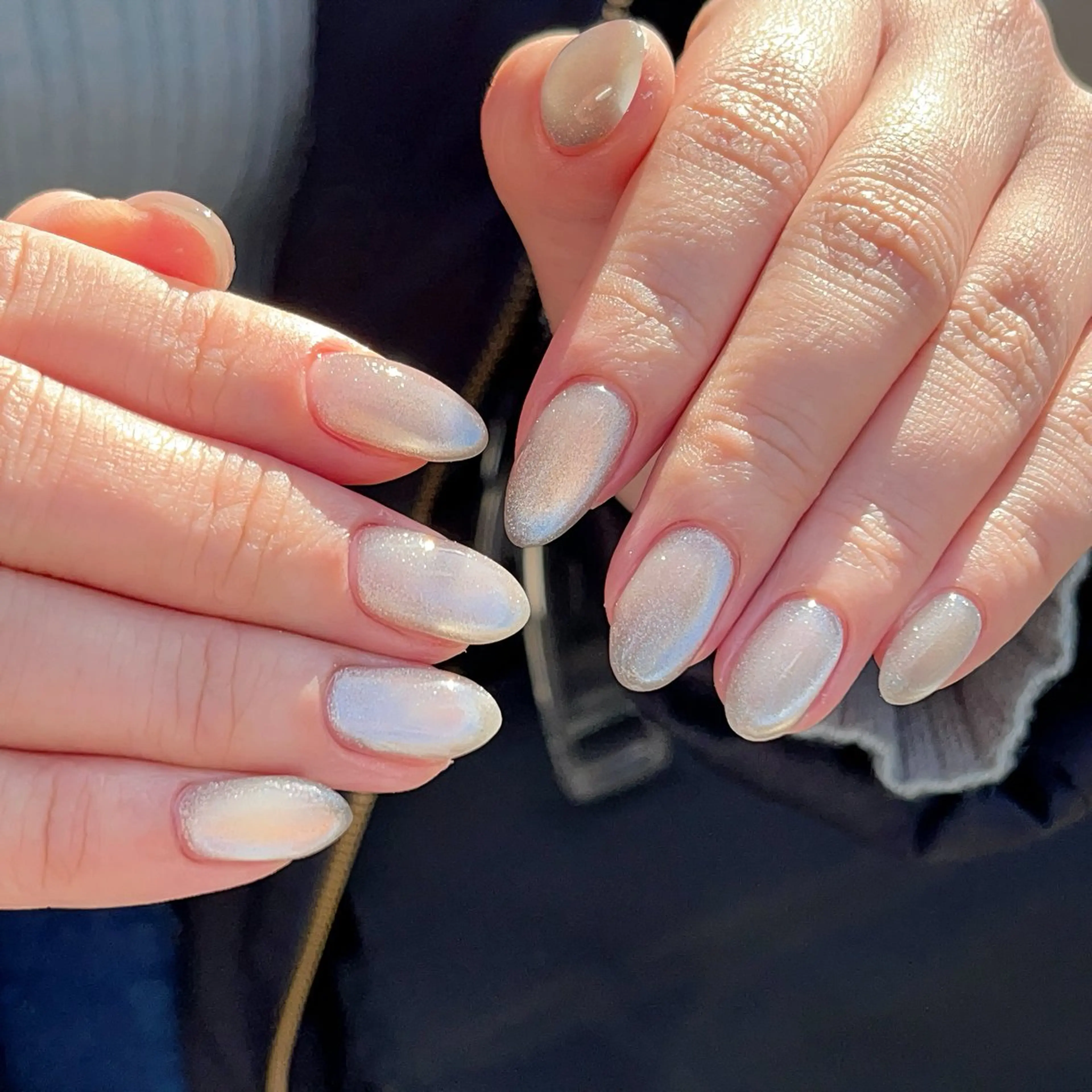 ネイル 長さ出し ハート マグネットネイル ピンク リボン ハンドネイル ハンドケア 🫧OPELIA NAIL渋谷🫧のネイルデザイン