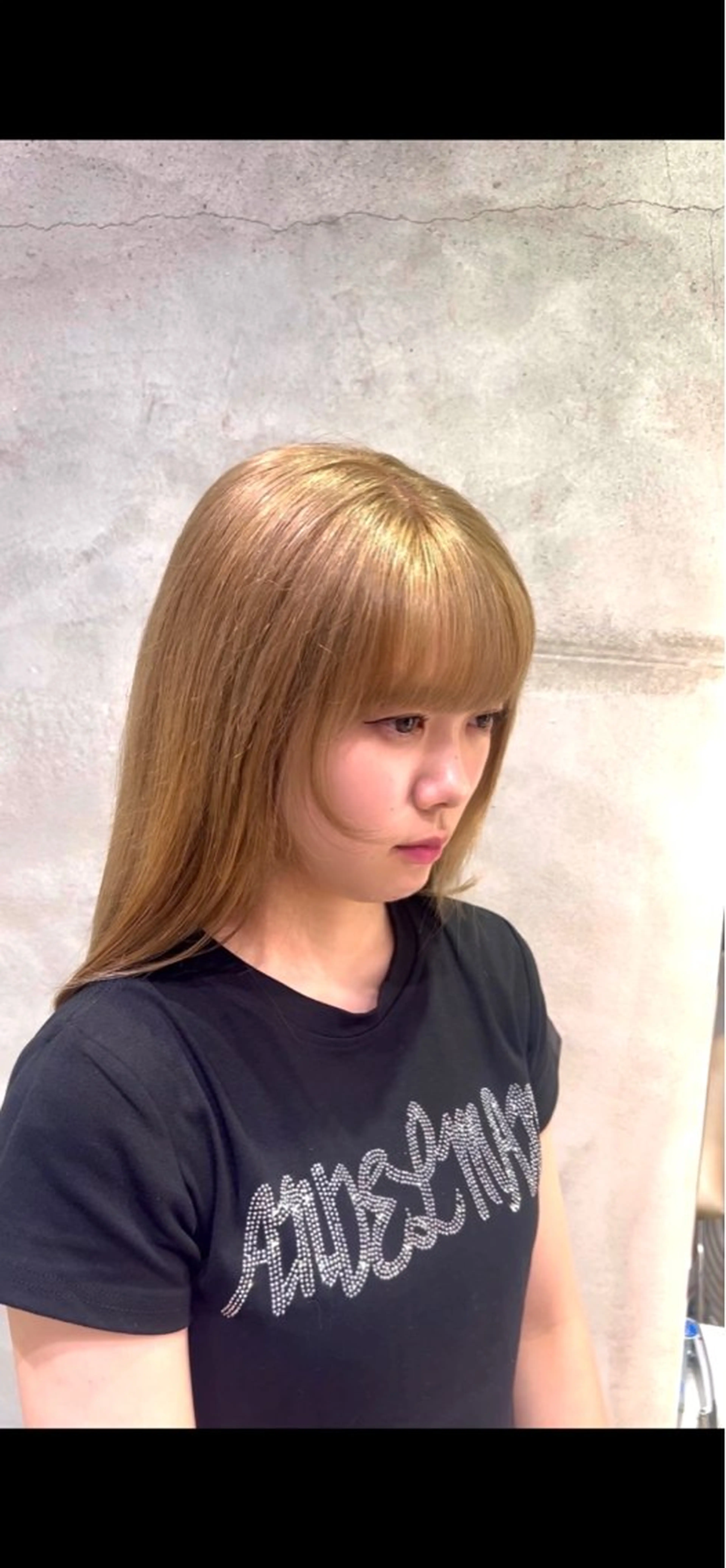 ミディアム カラー ベージュカラー ブリーチ 宮嶋 蓮のヘアスタイル