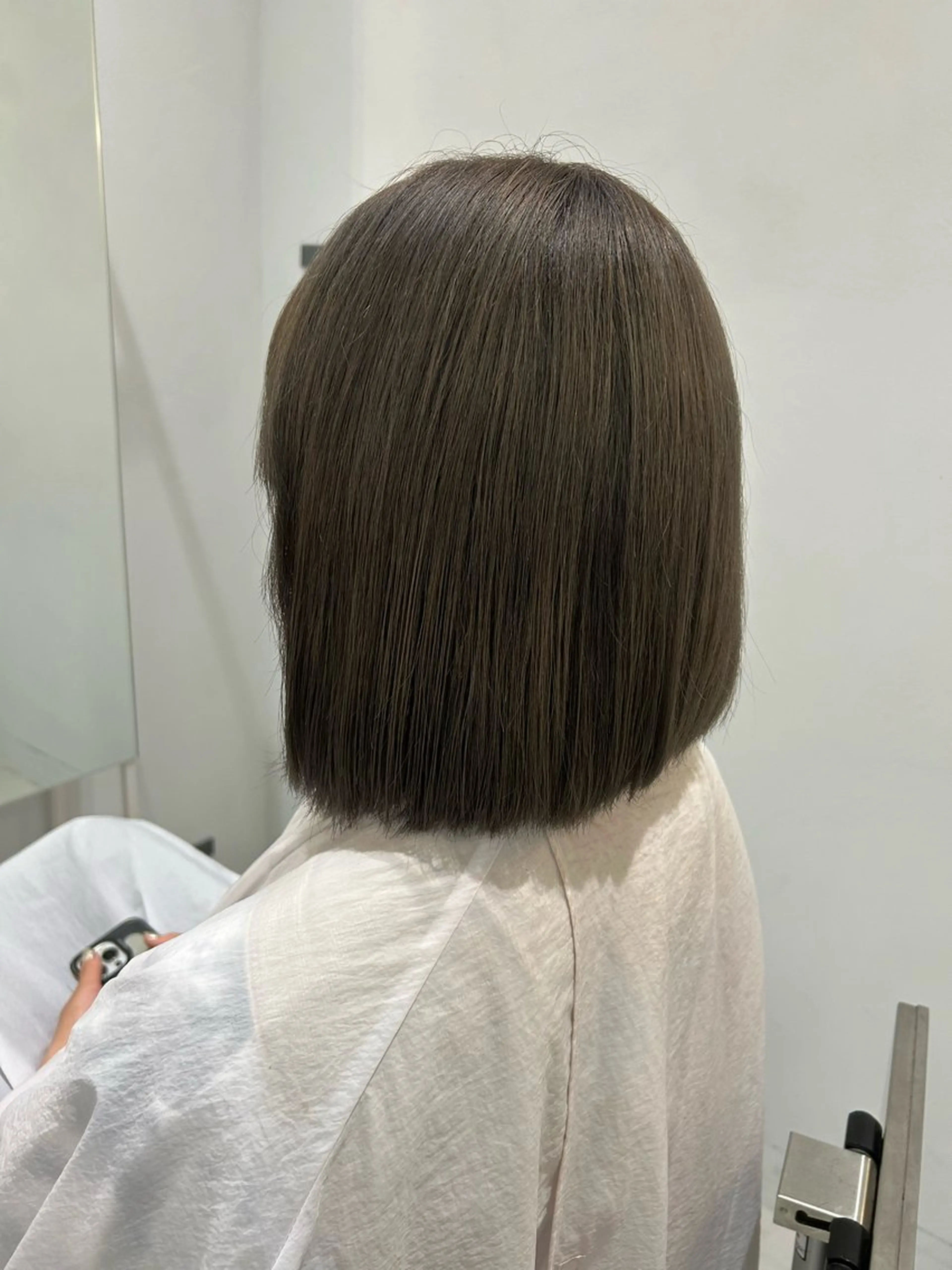 ミディアム カラー ハイトーン/艶髪/ 暗髪/韓国/sanaのヘアスタイル