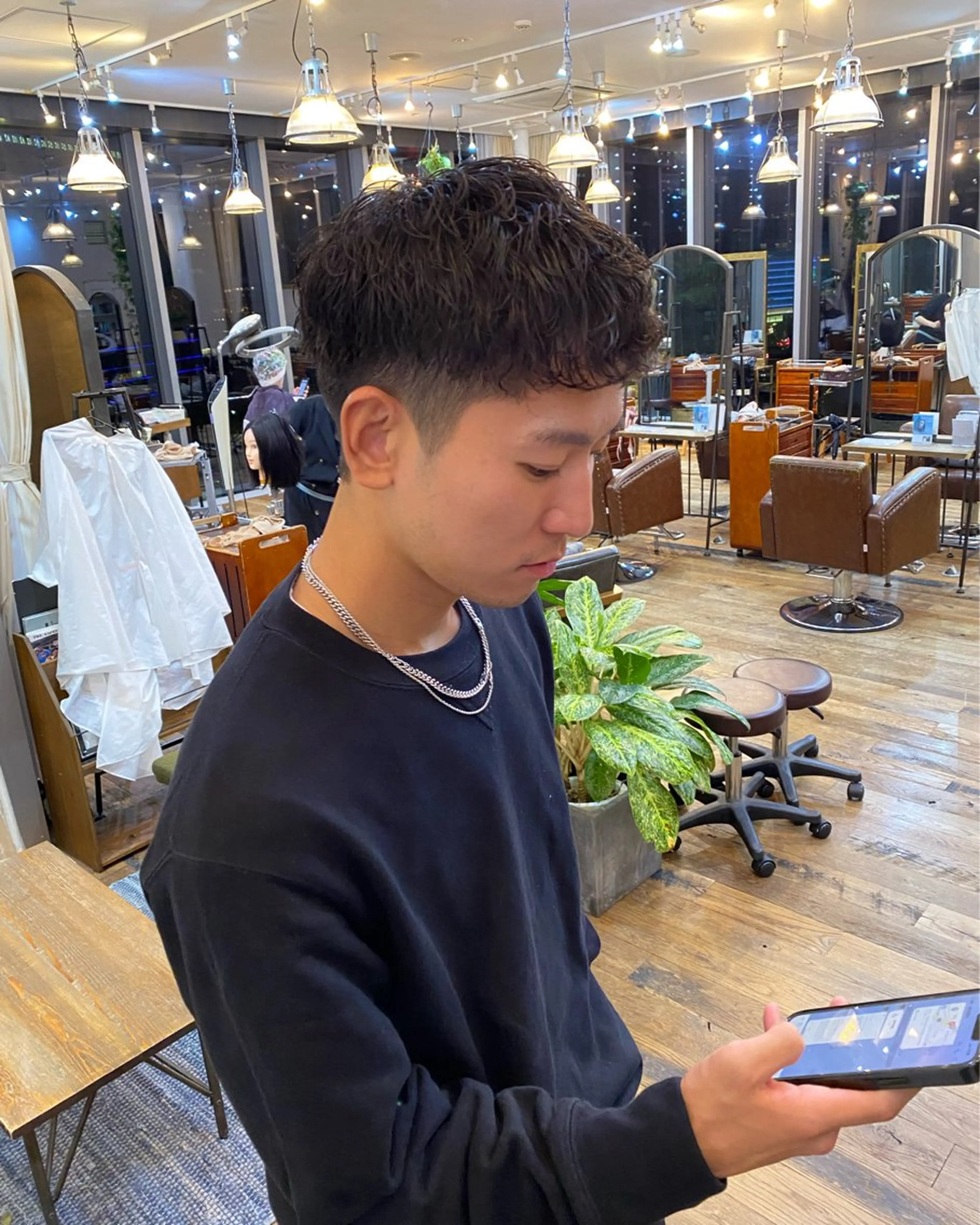 メンズ メンズパーマ Belle銀座並木通り店所属・井手草一朗/ パーマ/ハイライト◎のヘアスタイル