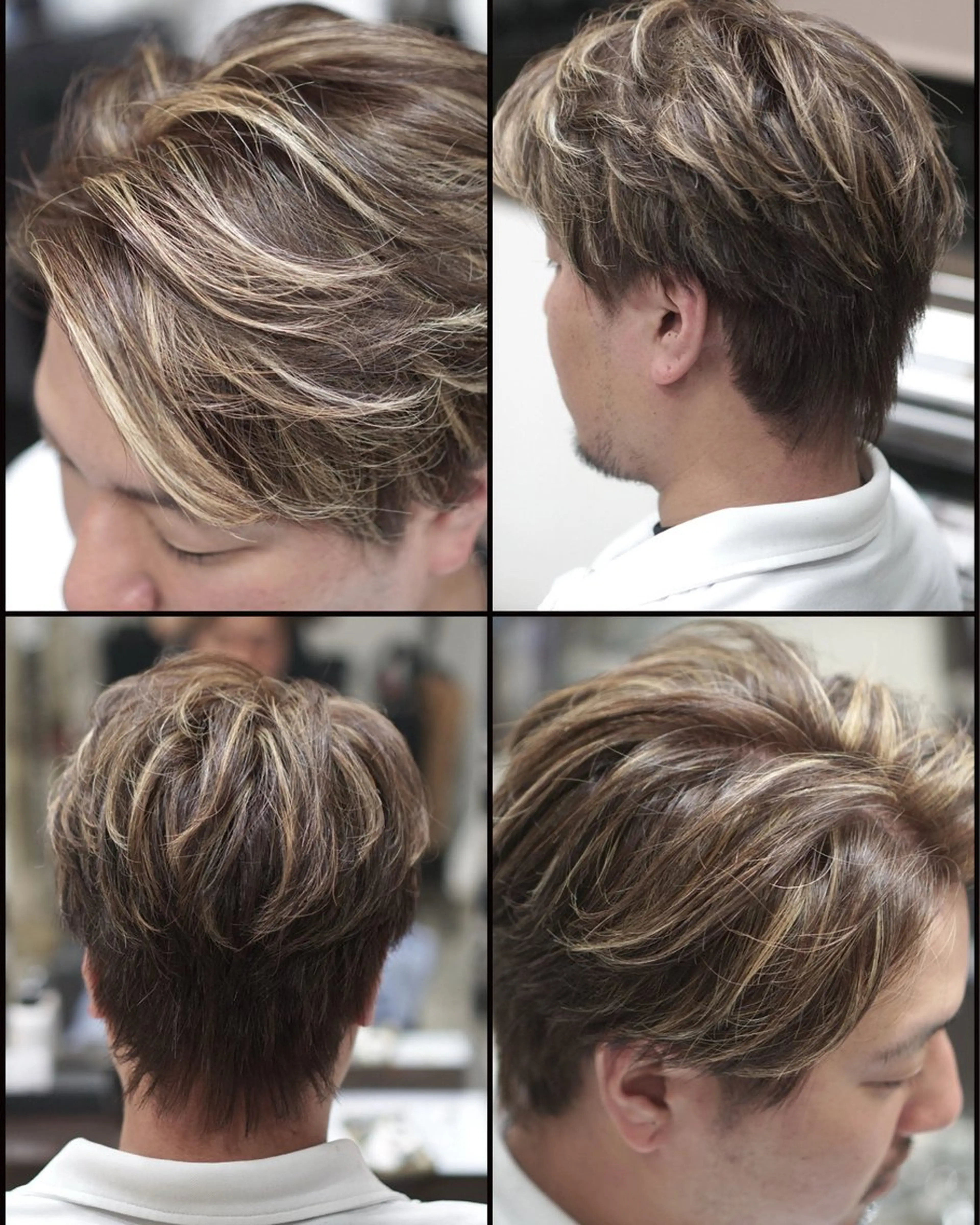 ショート カラー メンズ 中島 剛のヘアスタイル