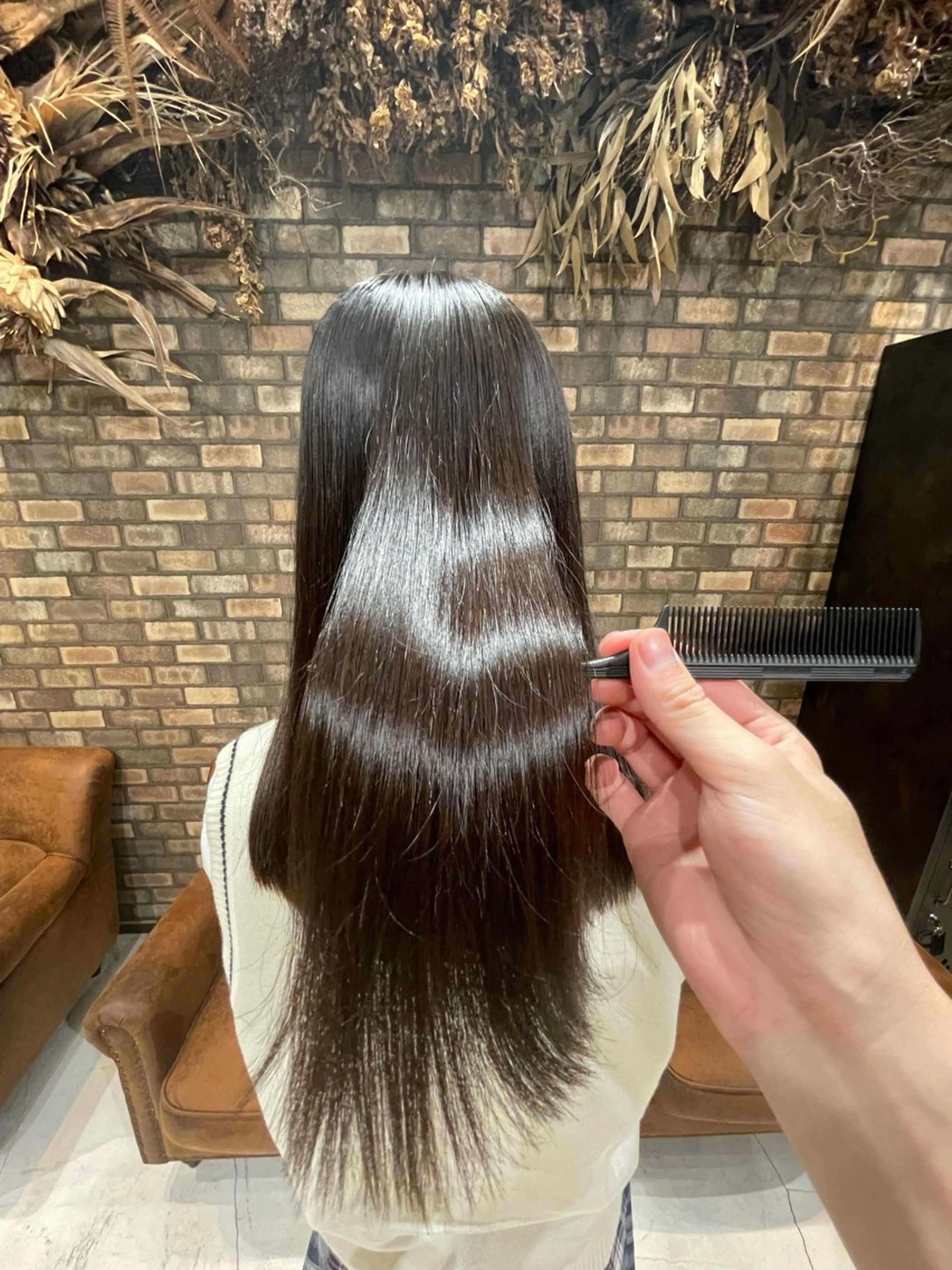 ロング ボブ ハイライト 髪質改善 韓国風ヘア レイヤーカット ✨ハイトーン✨ダブル カラー✨シバサキのヘアスタイル