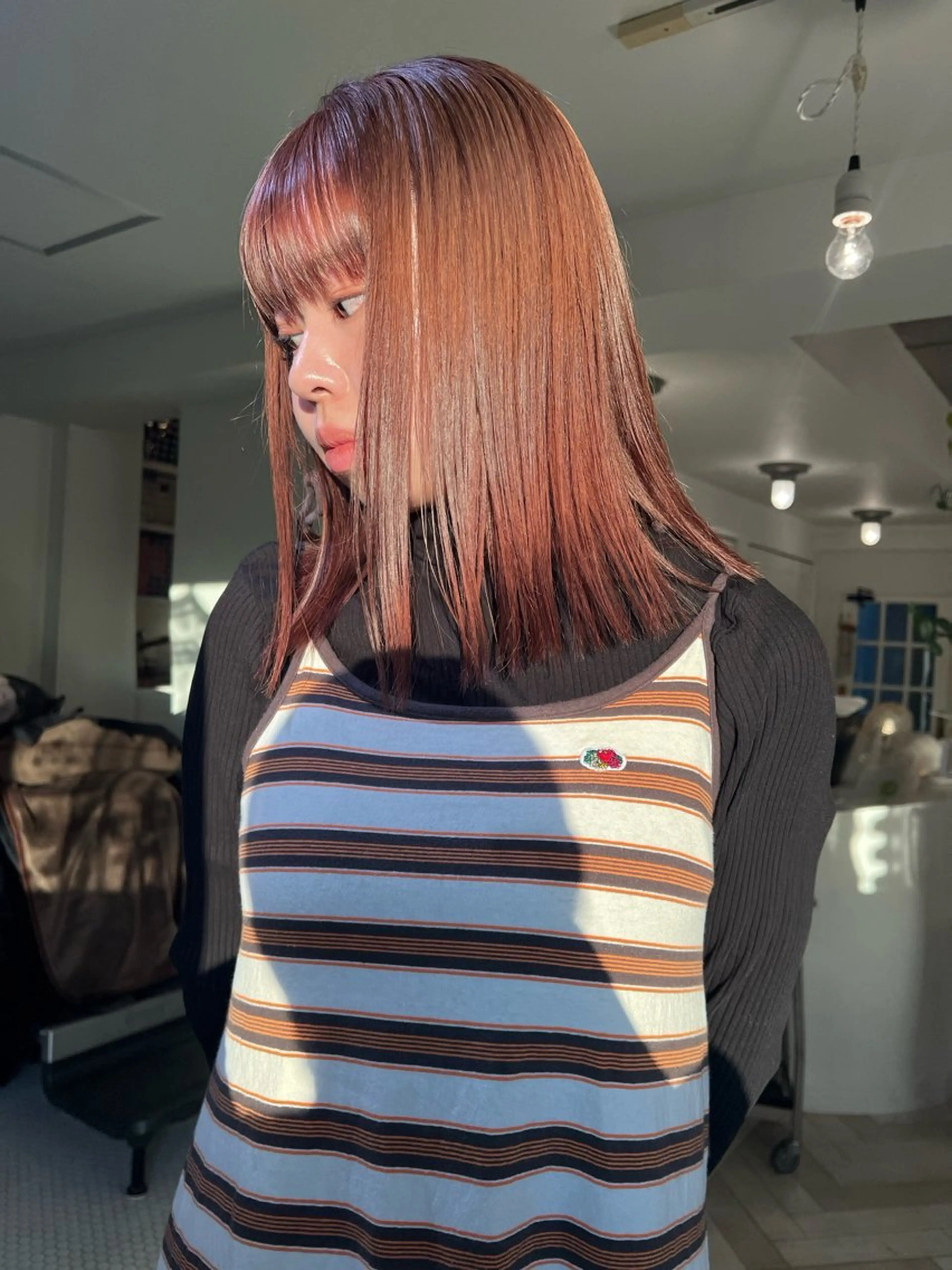 カラー ヘアカラー ブリーチカラー🎀 韓国風/寺門美優のヘアスタイル