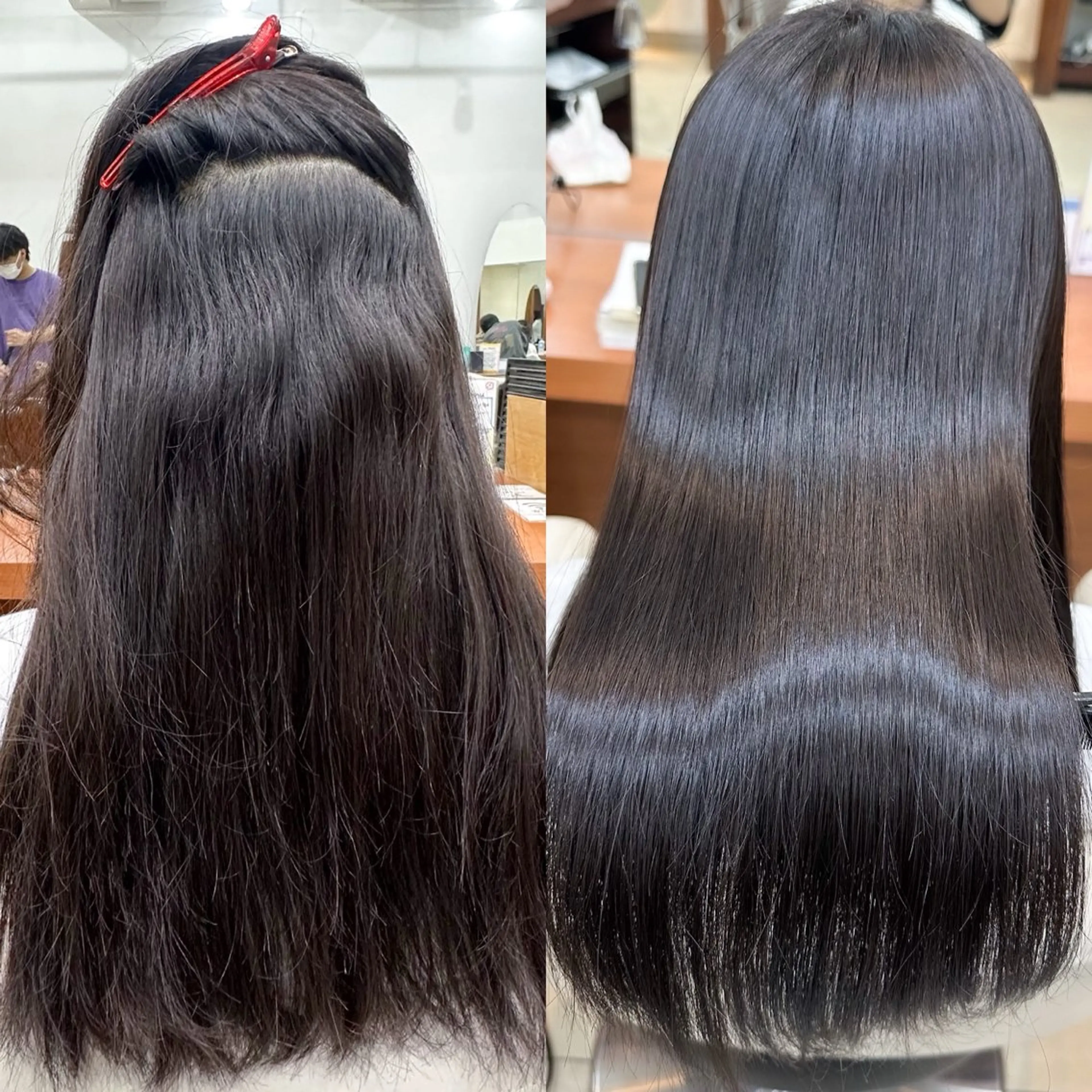 ロング パーマ 縮毛矯正 トリートメント 縮毛矯正/髪質改善 /韓国風　山川春輝のヘアスタイル