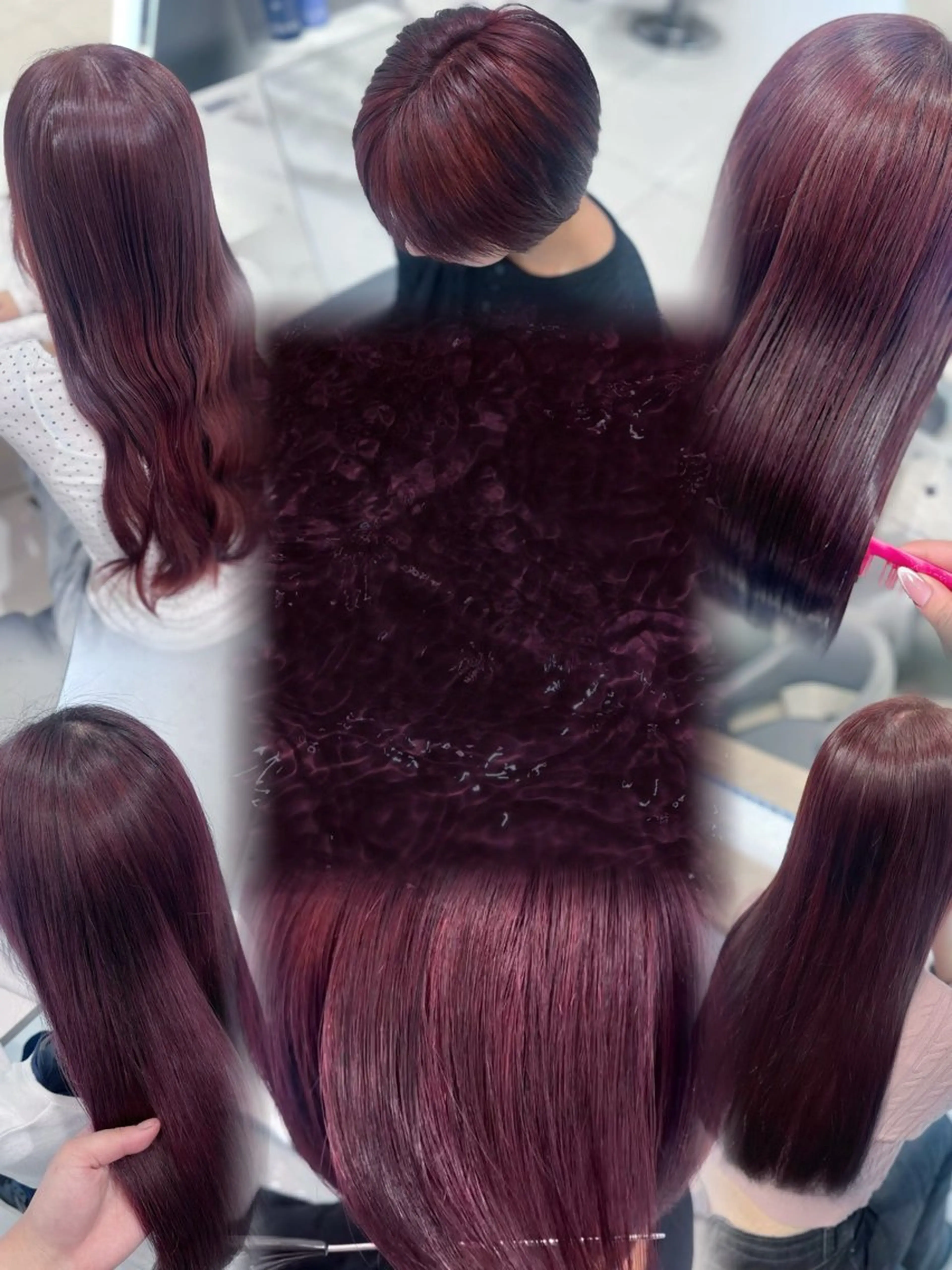 ロング カラー ボルドーカラー ダブルカラー ヘアカラー Haru /暖色🍒 /髪質改善のヘアスタイル