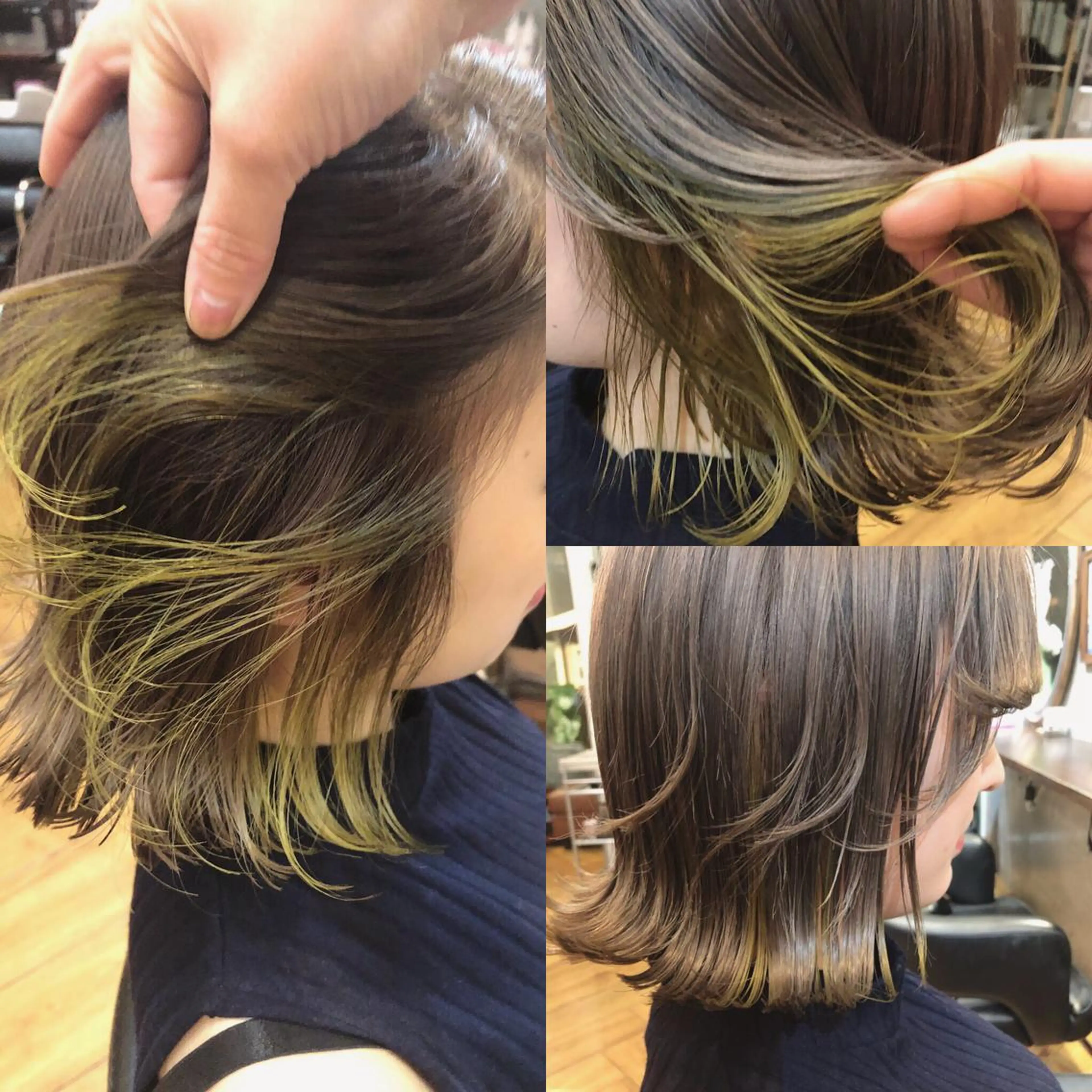 ショート コールネックスザサロン所属・白髪ぼかし×デザイン 🕊️🫧ホウジョウのヘアスタイル