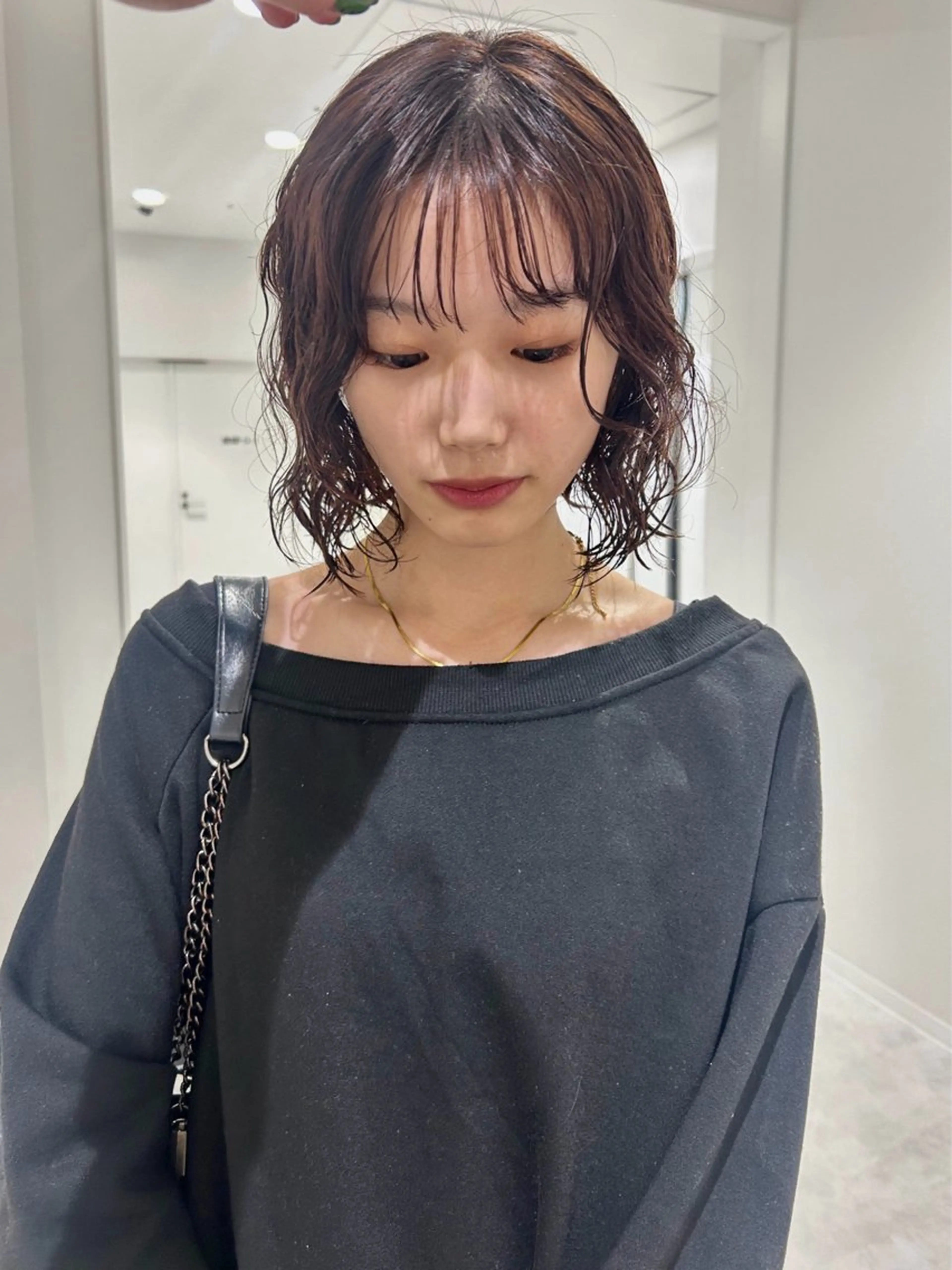 ミディアム パーマ 👔ボブ﹨似合 わせパーマ🩳ももかのヘアスタイル