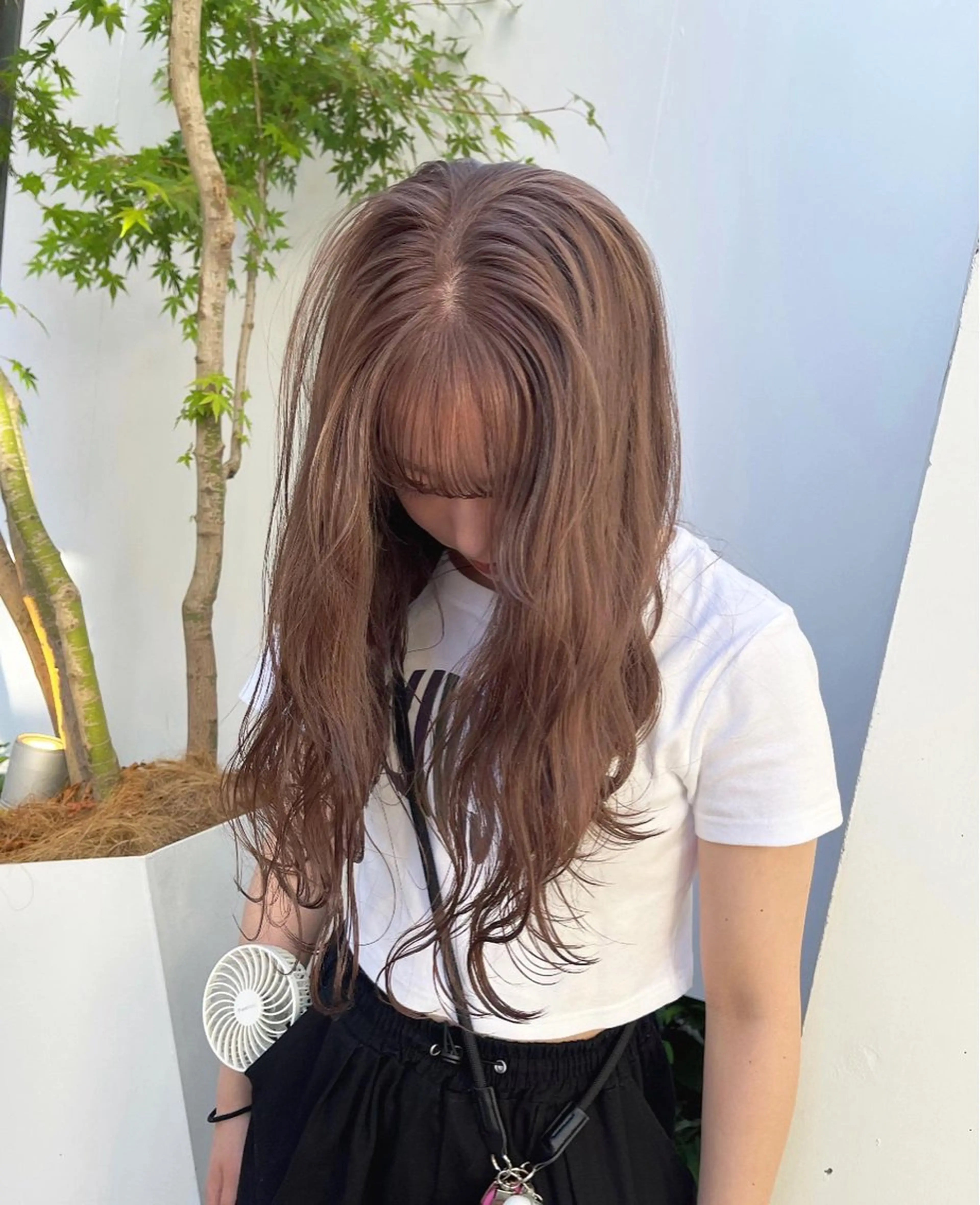 ミディアム カラー カット ヘアカラー トリートメント オリーブ/縮毛♡ Natsuno🩰のヘアスタイル