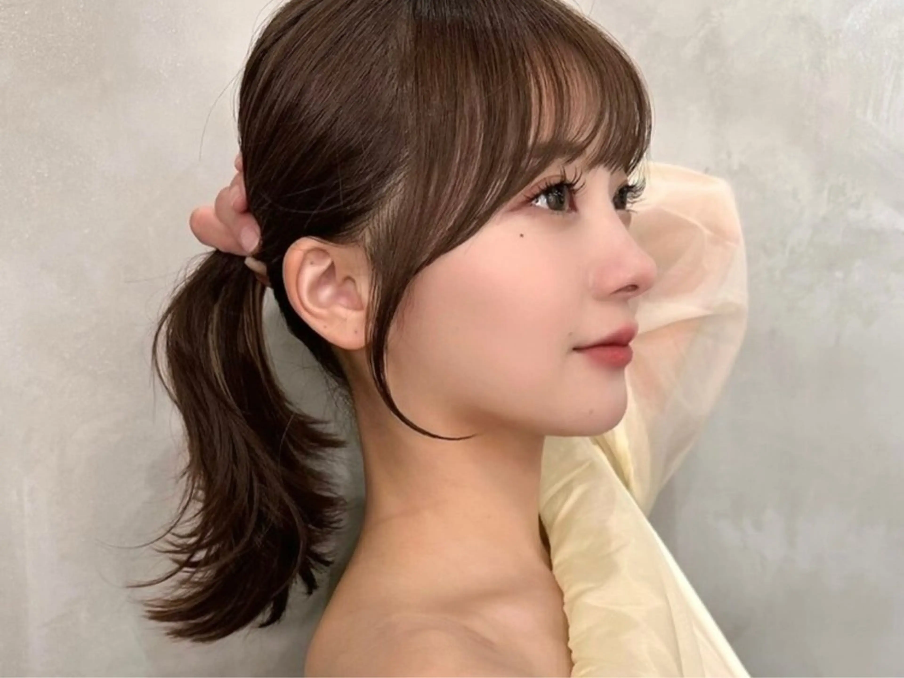 セミロング カラー アッシュ アッシュブラウン ブラウンカラー カット ヘアカラー トリートメント 韓国レイヤー/髪質 改善/縮毛🤍吉田のヘアスタイル