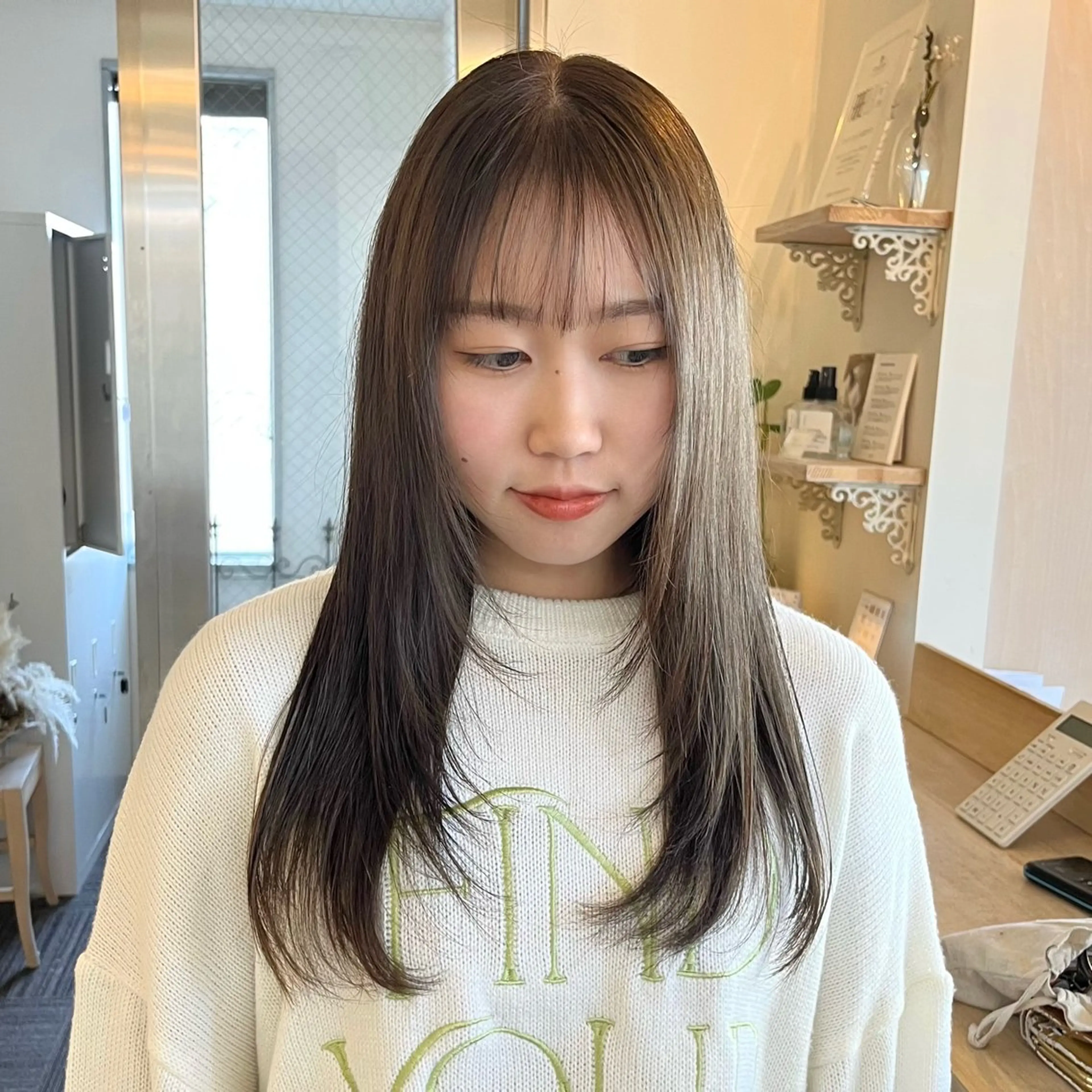 ロング カラー カット ヘアカラー トリートメント Yurika🕯️ 透明感カラー/ボブのヘアスタイル