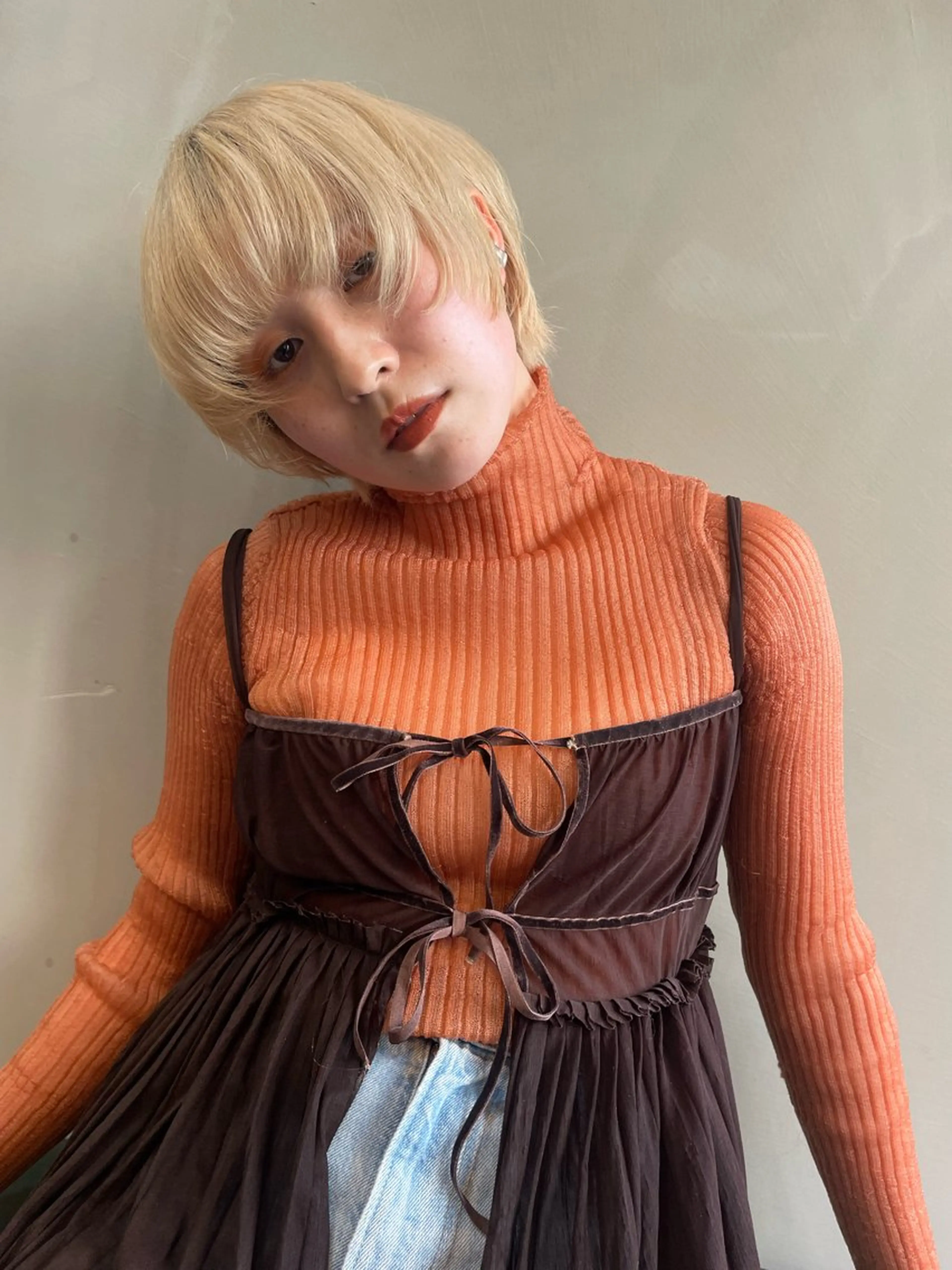 ショート カラー ブリーチ カット ヘアカラー トリートメント ショート/ボブ/ 心斎橋/宮脇美奈のヘアスタイル