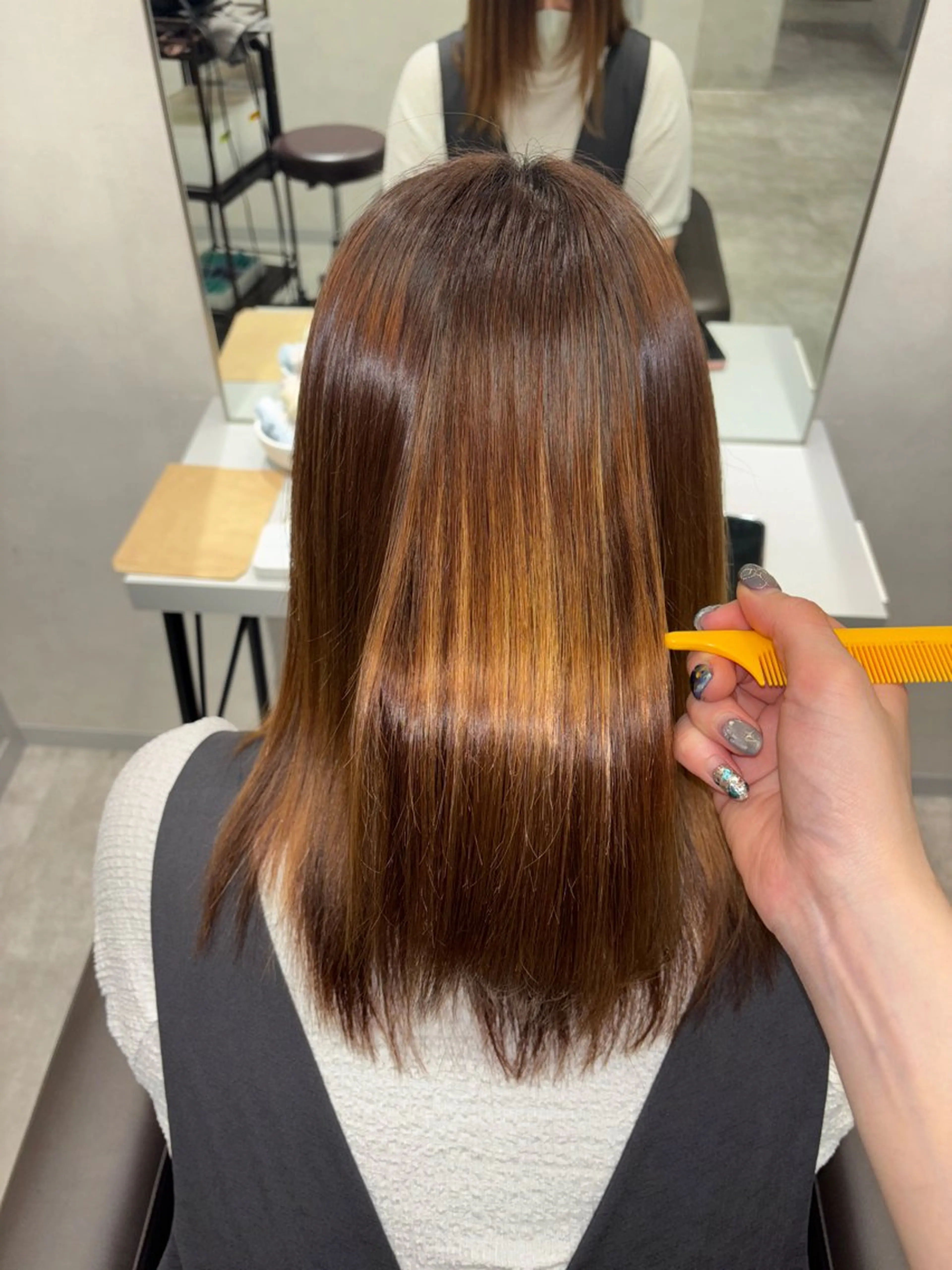 カラー 縮毛矯正 ｈｉｎａ🦋西梅田 カラーモデル募集中のヘアスタイル