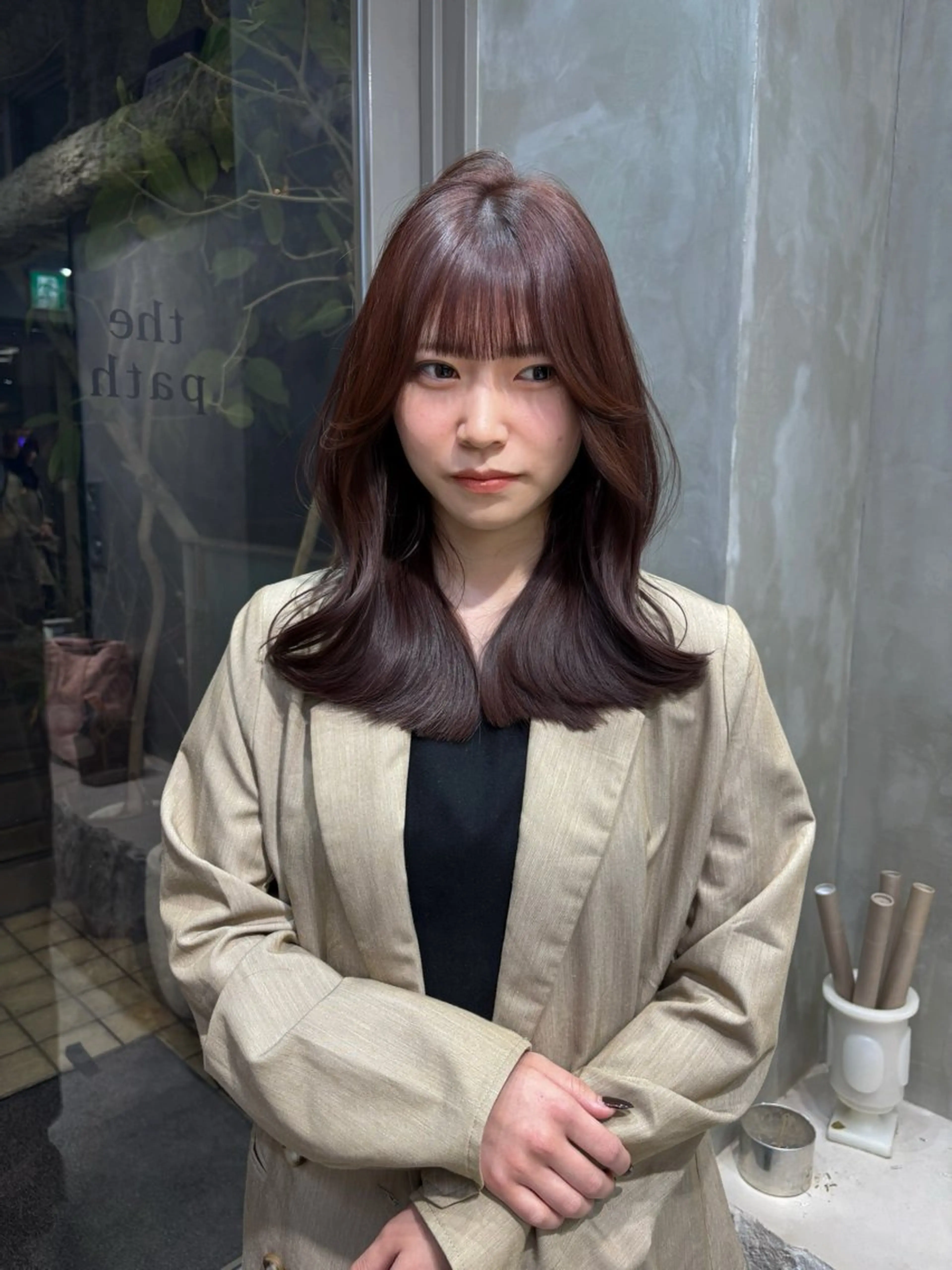 セミロング カラー レイヤーカット the path shogo🌻のヘアスタイル