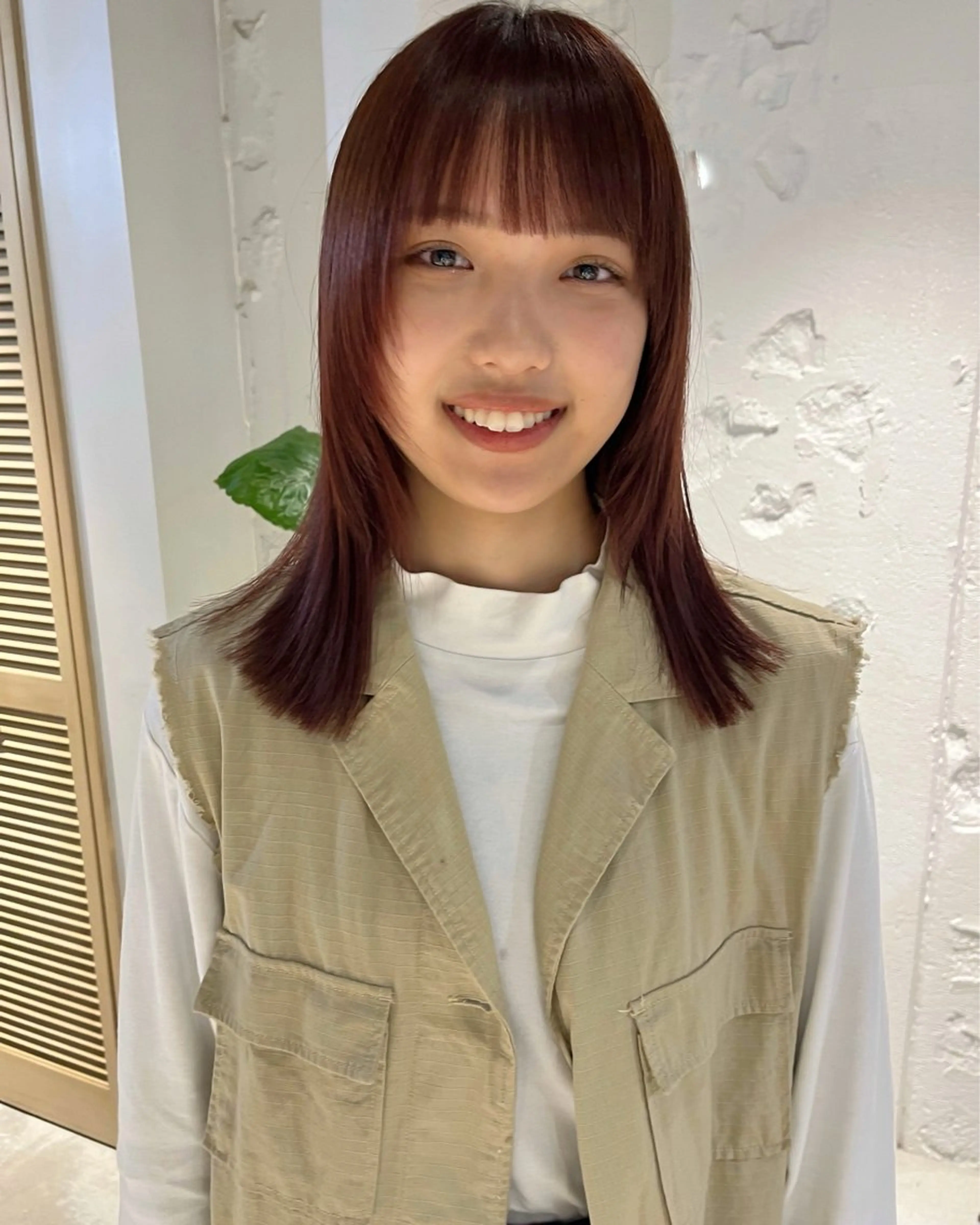 セミロング カラー ヘアカラー 透明感カラー♡ 岡部瑠里のヘアスタイル