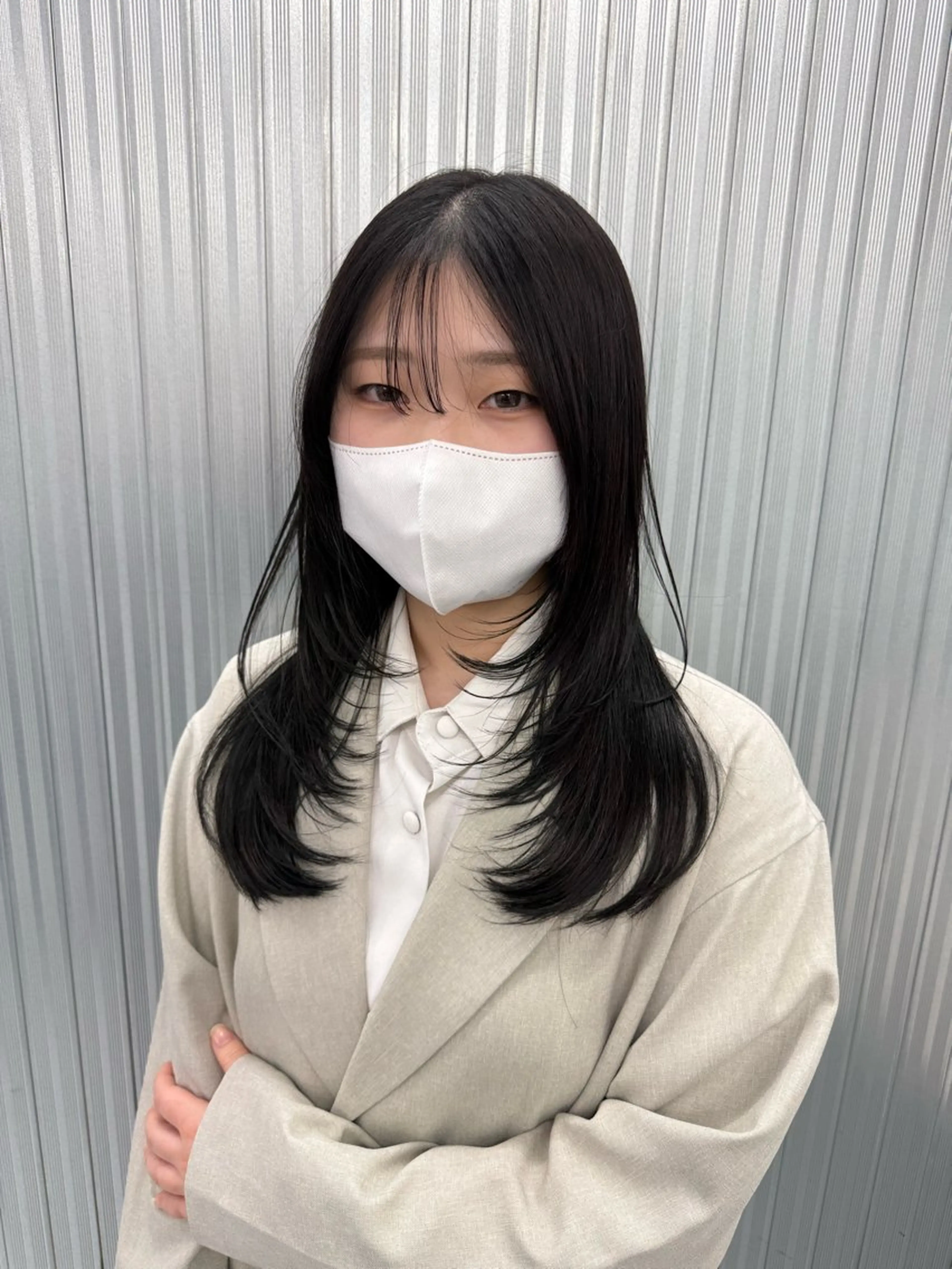 セミロング カット ヘアセット NEWONE所属・beige🧸 pink🎀のヘアスタイル