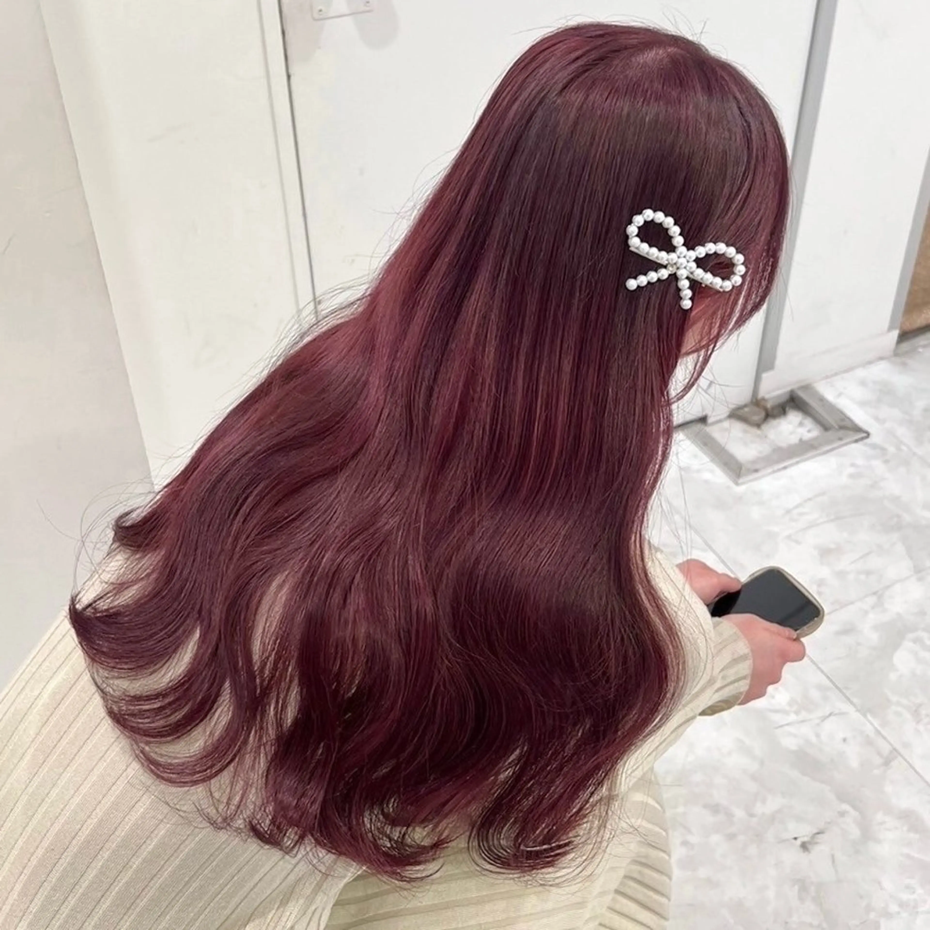 【ブリーチなしピンク系人気No1】︎🩷ྀིブリーチなしダブルカラー🩷ྀི＆髪質改善トリートメント🩷ྀིの写真