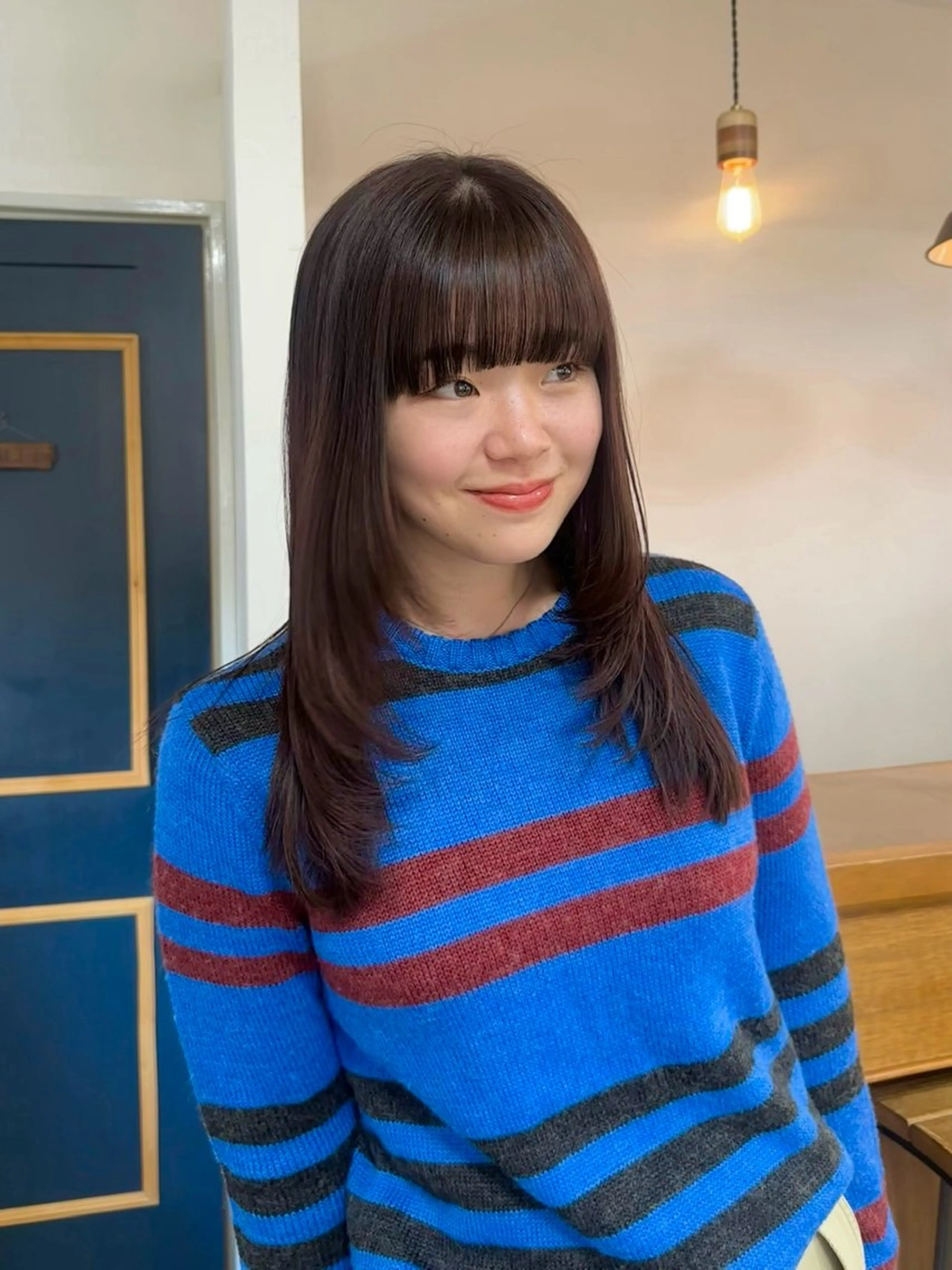 セミロング オレンジブラウン レイヤーカット カット ヘアカラー トリートメント NAGISA 🎀透明感カラー🎀のヘアスタイル