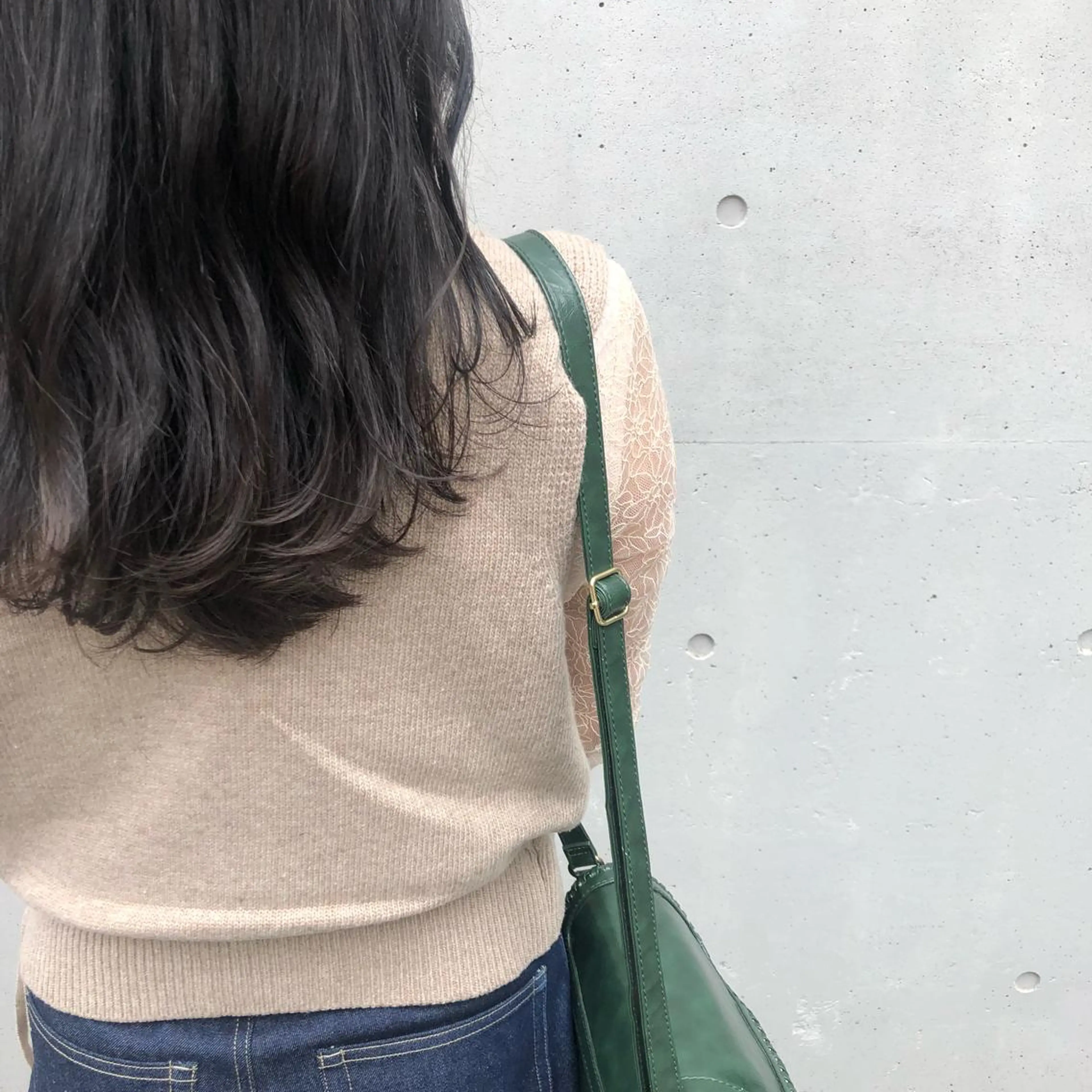 ロング カラー グレージュ 酸性縮毛矯正🧴韓国 レイヤー/髪質改善のヘアスタイル